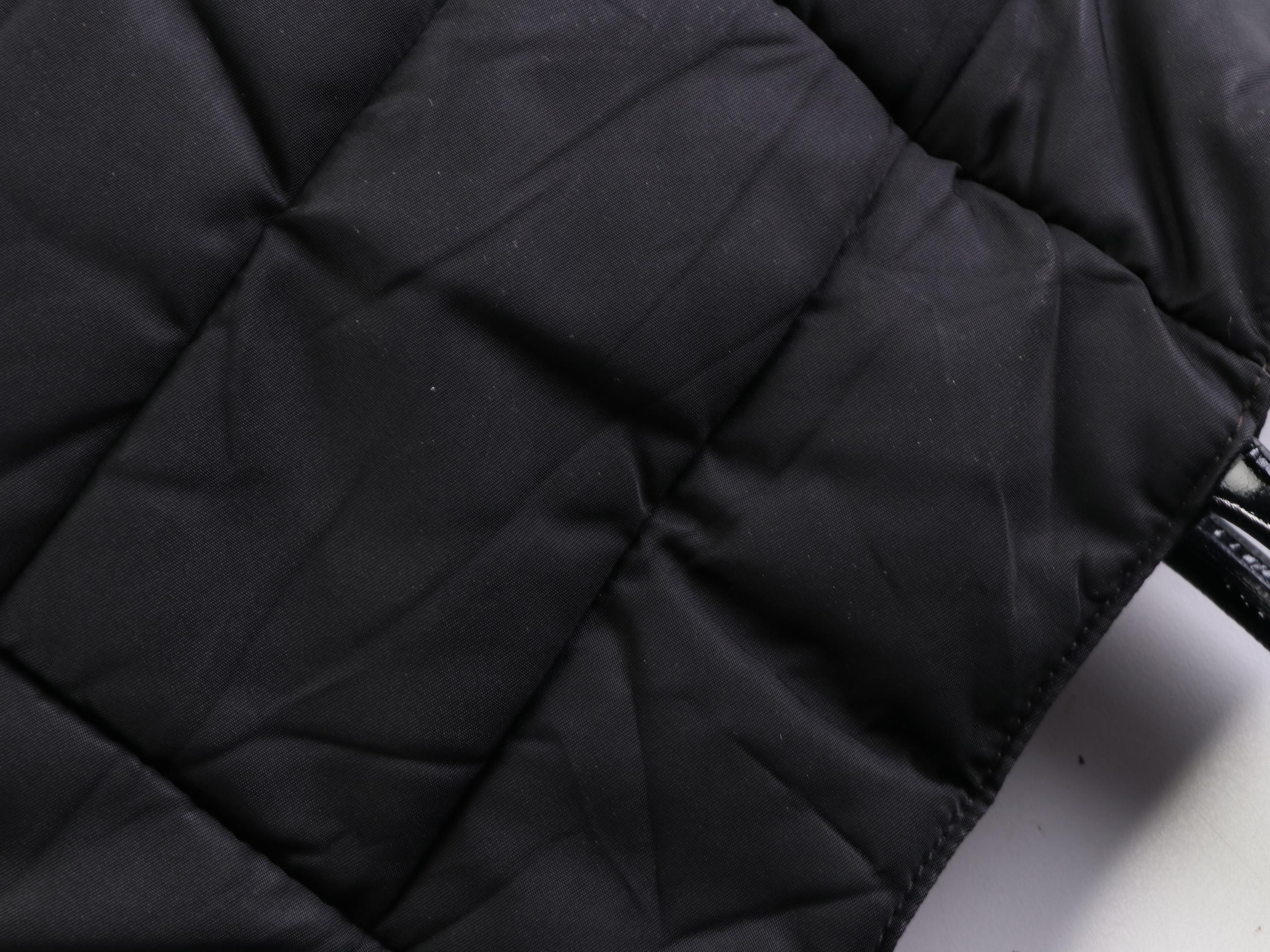 Prada Quilted Tote in Nylon with Patent Leather Trim