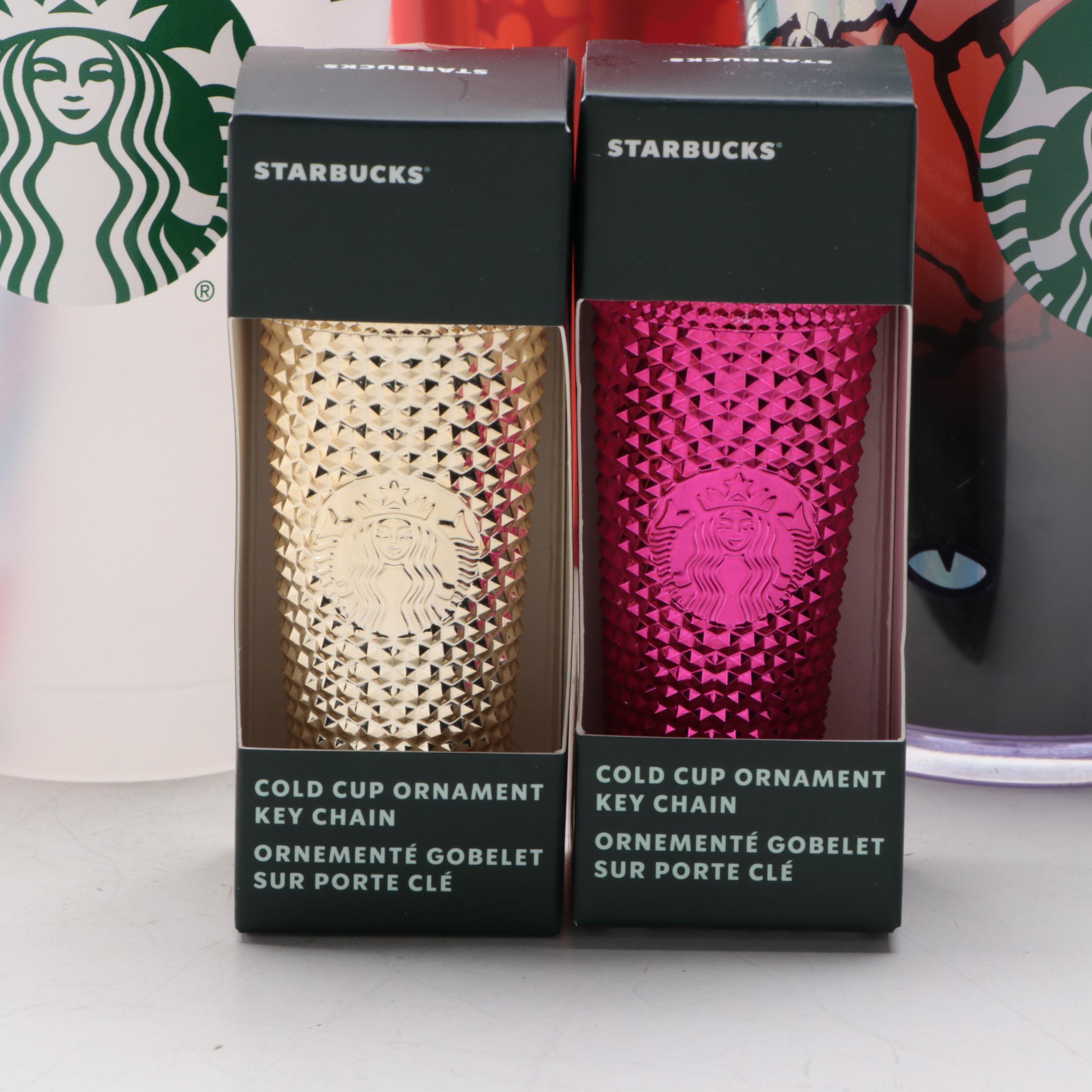 Starbucks Travel Mug with Starbucks Travel Tumblers and Key Chain Ornaments