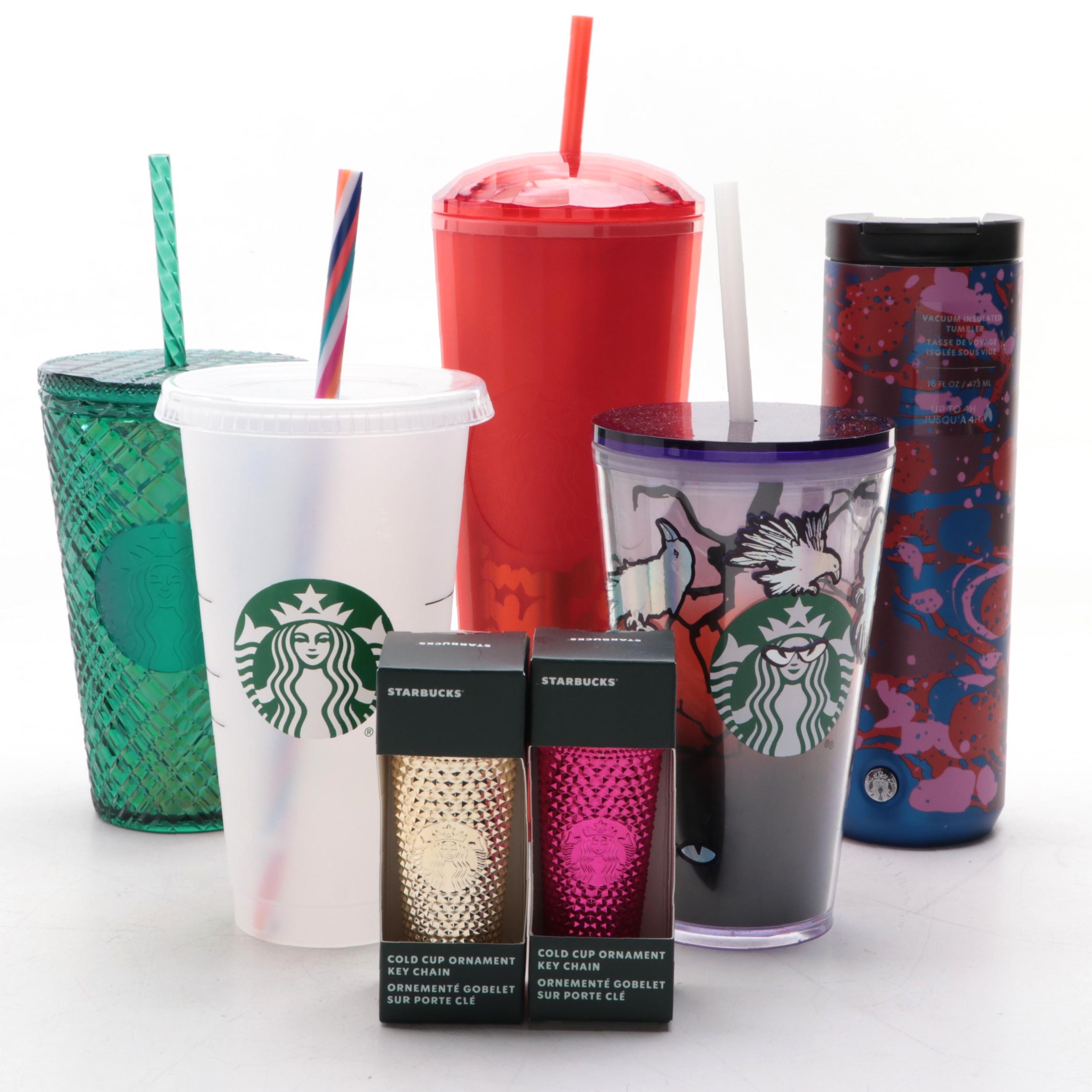 Starbucks Travel Mug with Starbucks Travel Tumblers and Key Chain Ornaments