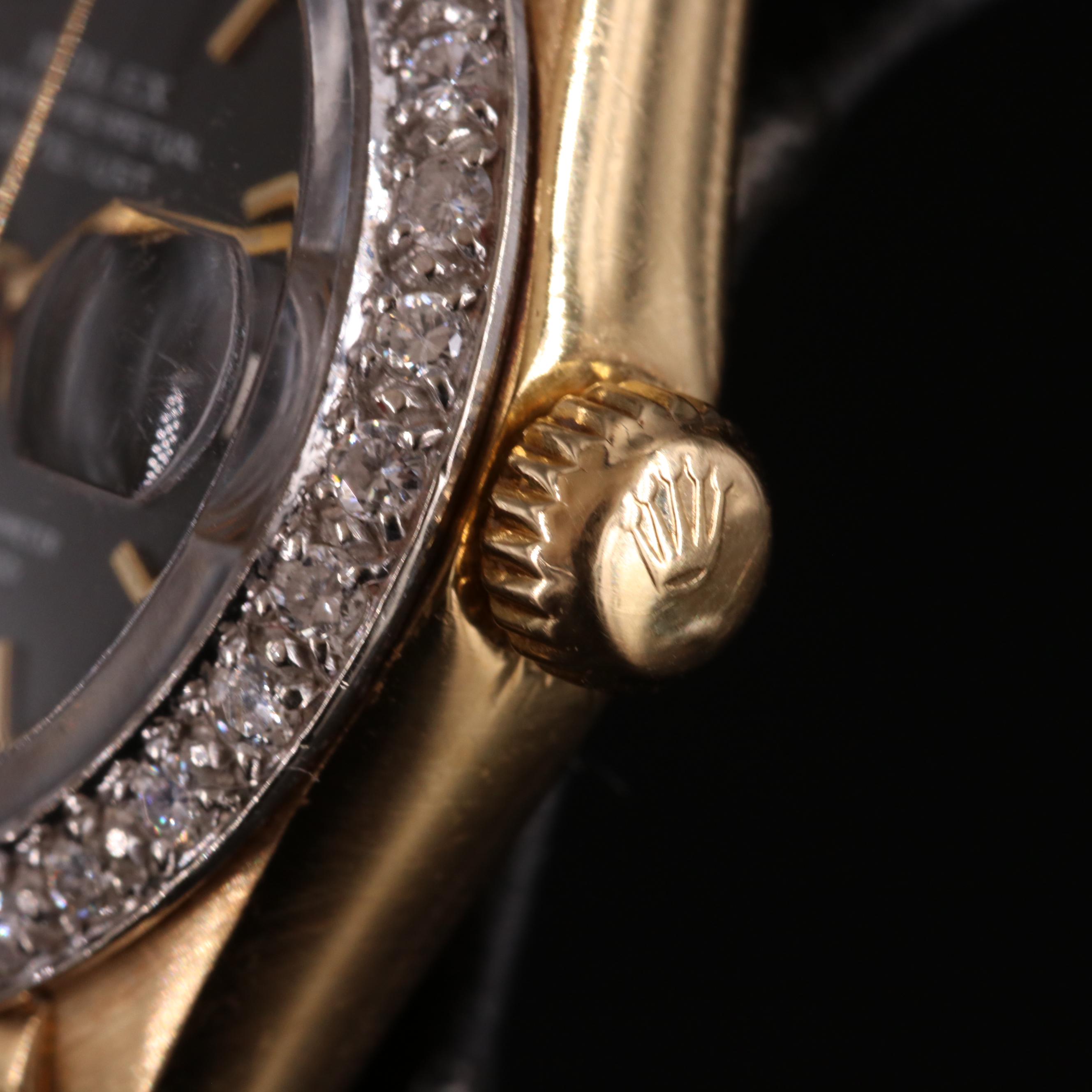 1970 Rolex Custom Diamond Bezel Datejust Watch