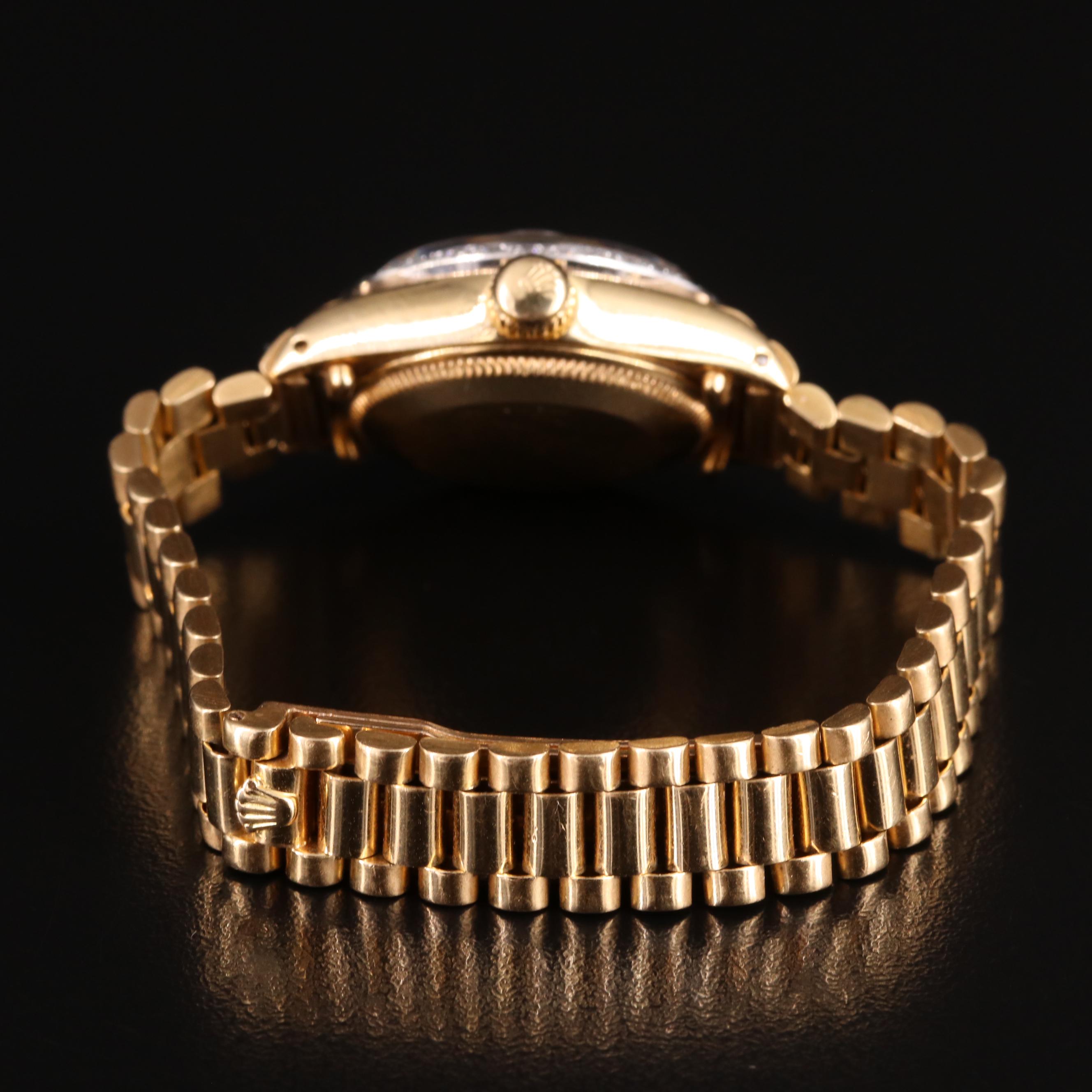 1970 Rolex Custom Diamond Bezel Datejust Watch