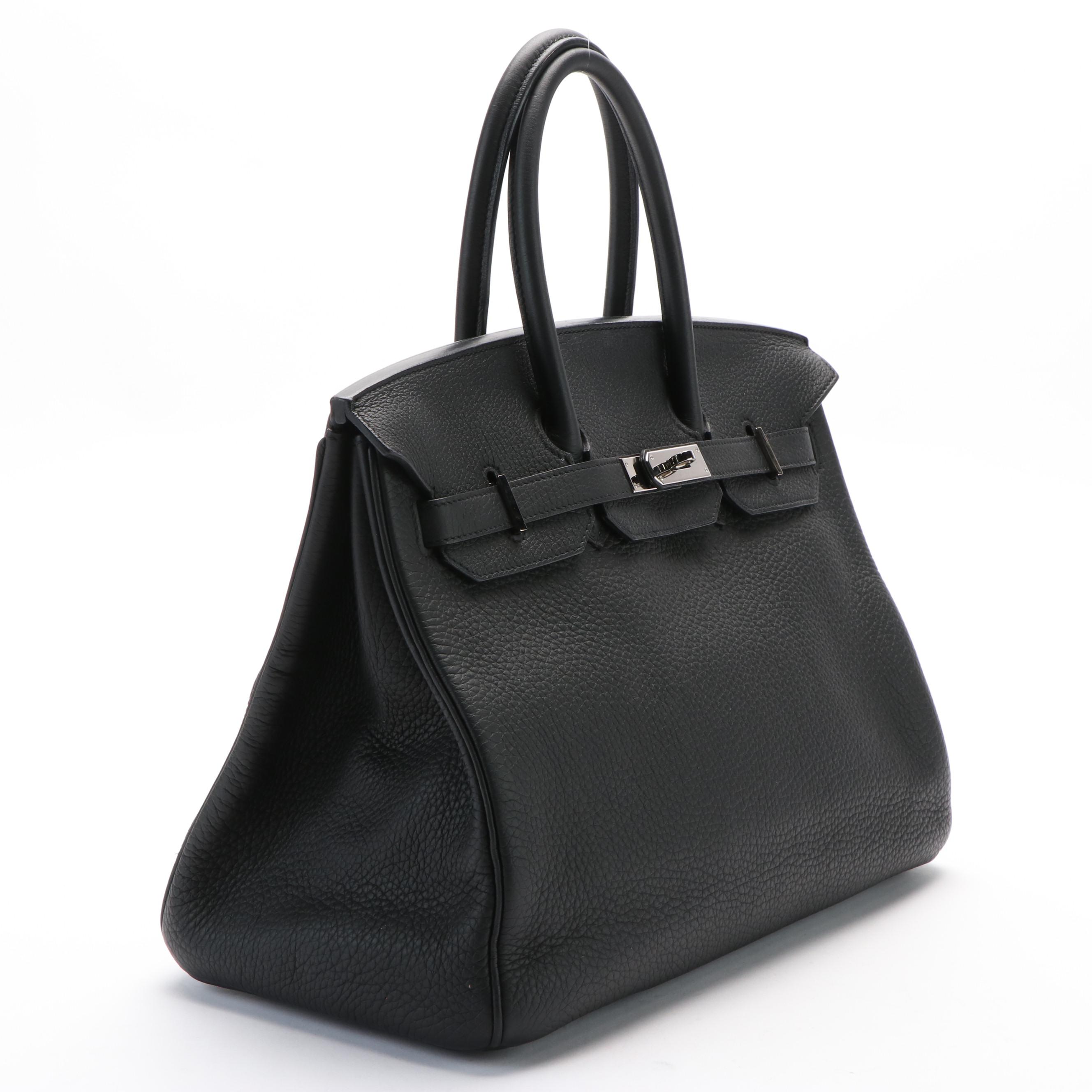 Hermès Birkin 35 Noir Togo Leather Handbag