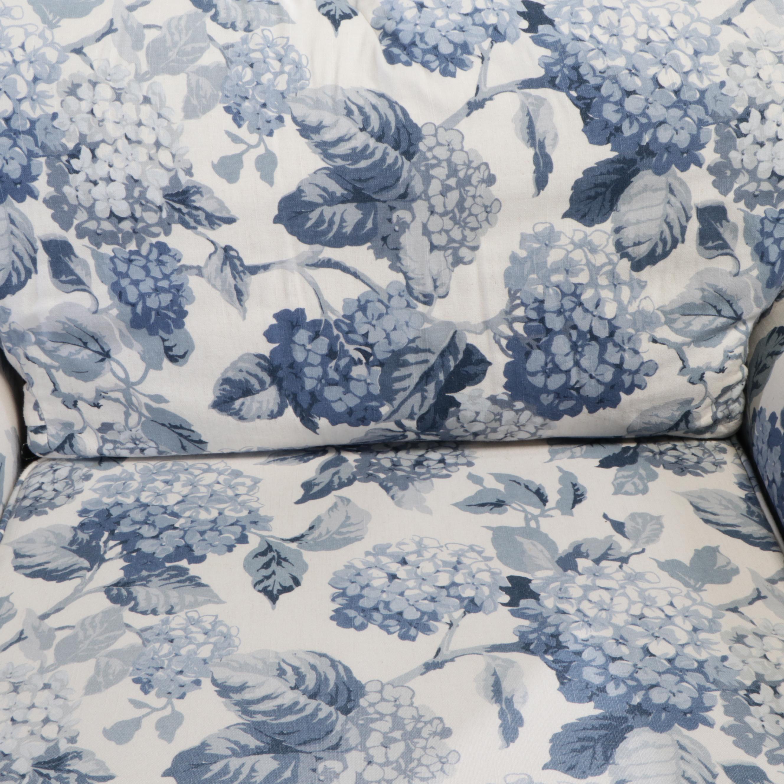 Oversized Upholstered Armchair and Ottoman