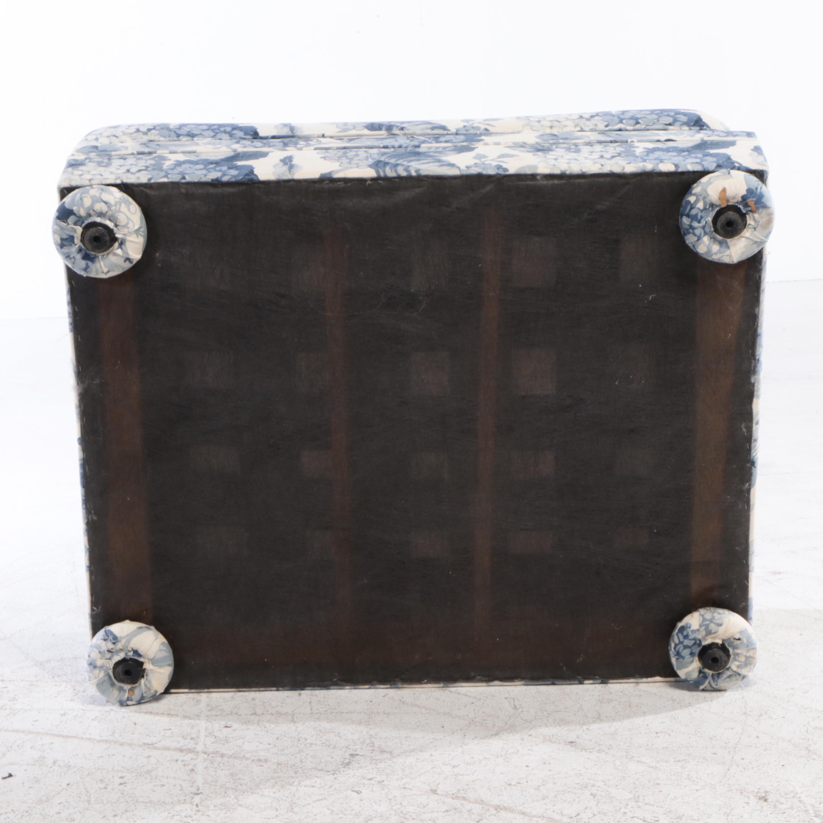 Oversized Upholstered Armchair and Ottoman