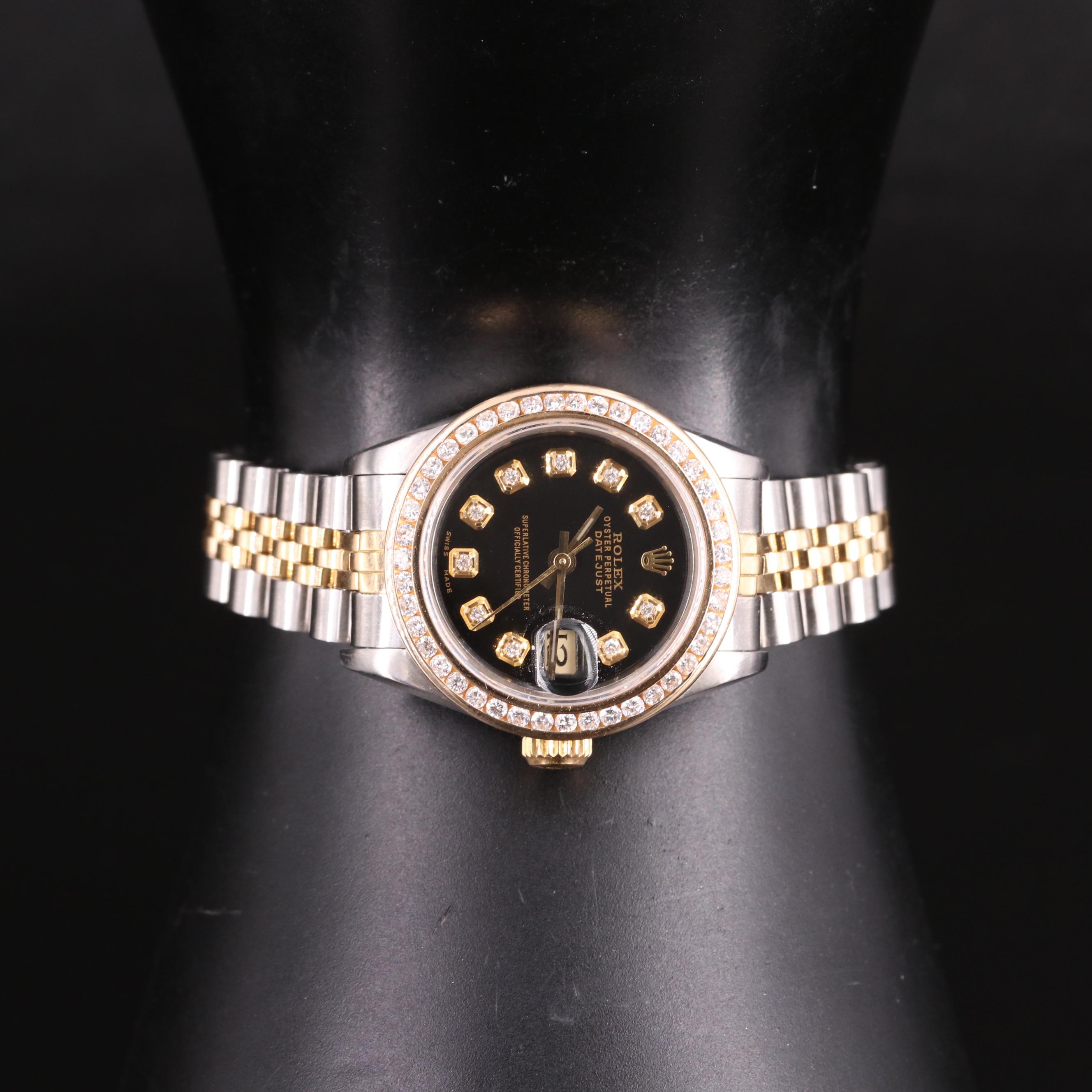 1986 Rolex Custom Diamond Dial and Bezel Datejust Watch