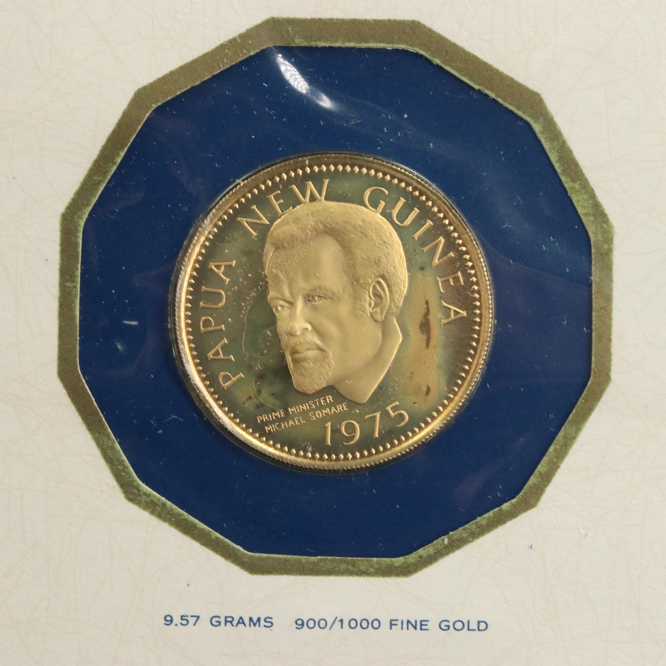 1975 Papua New Guinea 100 Kina Gold Proof Coin