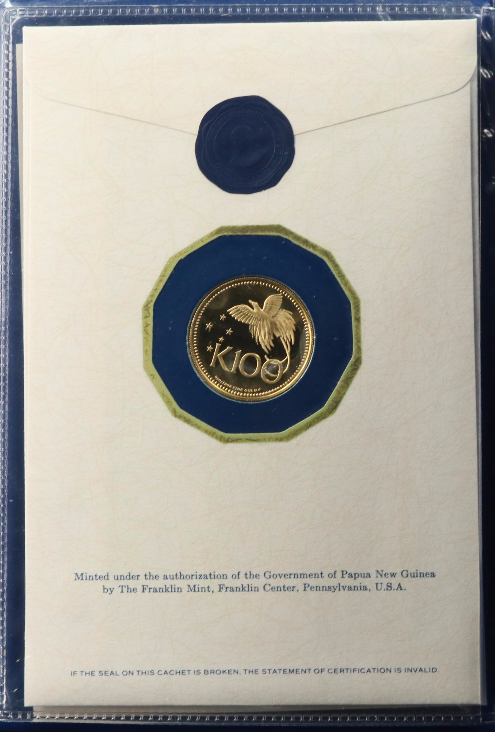 1975 Papua New Guinea 100 Kina Gold Proof Coin