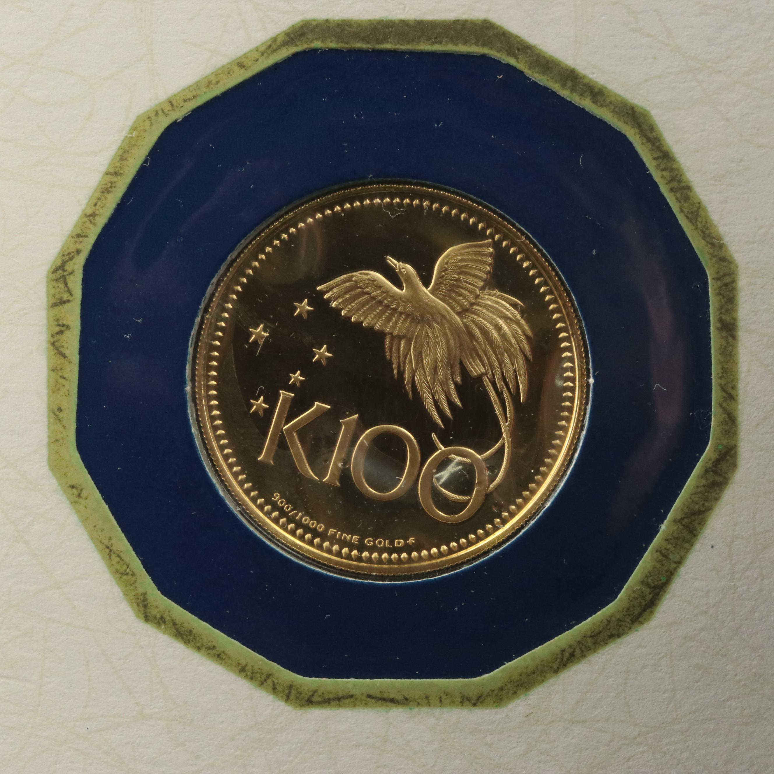 1975 Papua New Guinea 100 Kina Gold Proof Coin