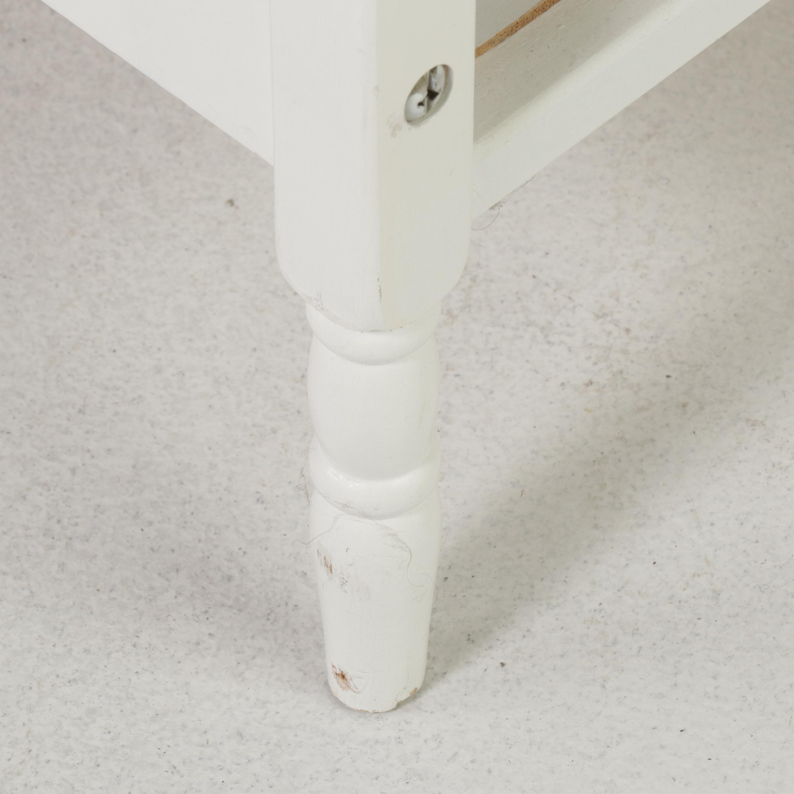 White Painted Wooden Jenny Lind Style Changing Table