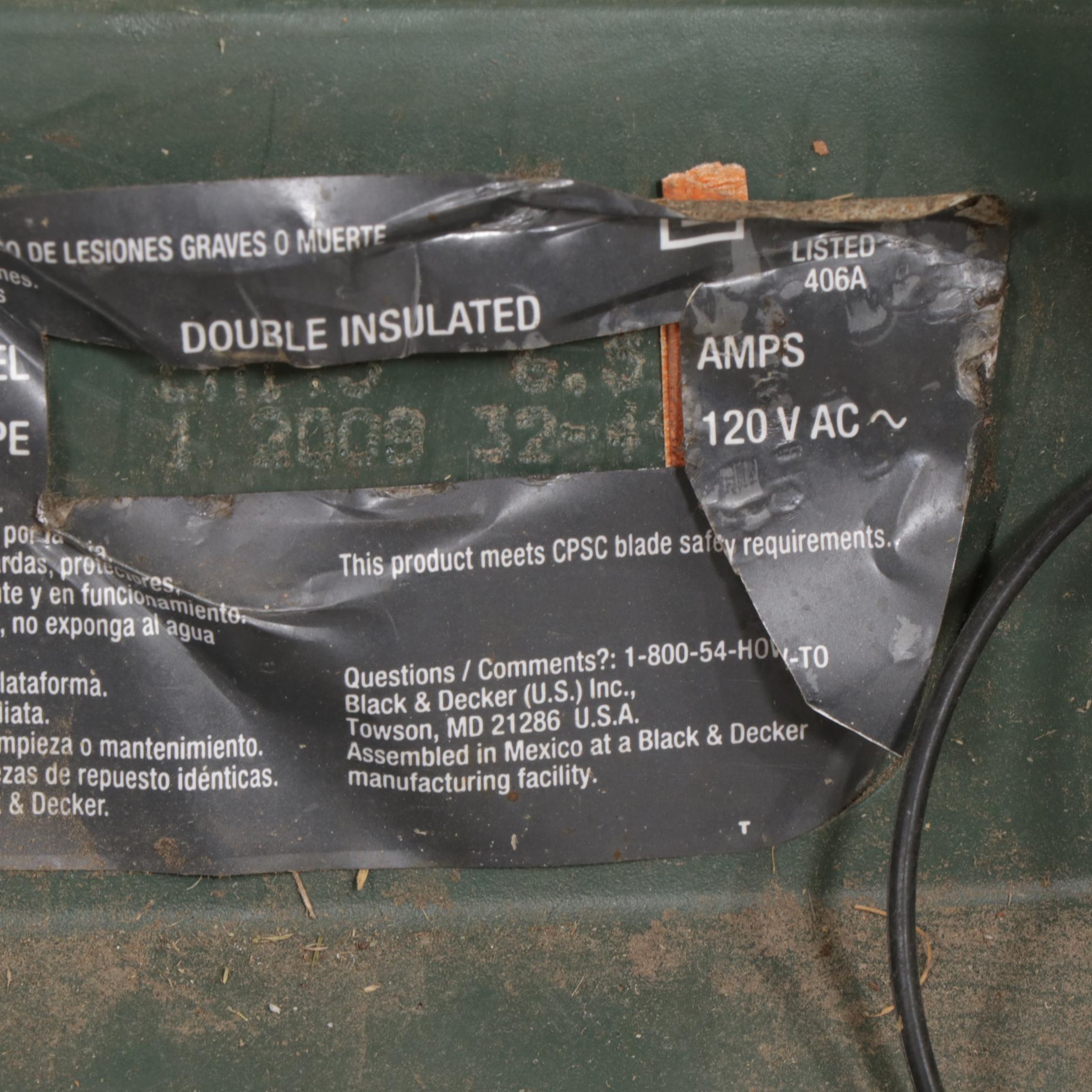 Black + Decker Electric 18" Lawn Mower