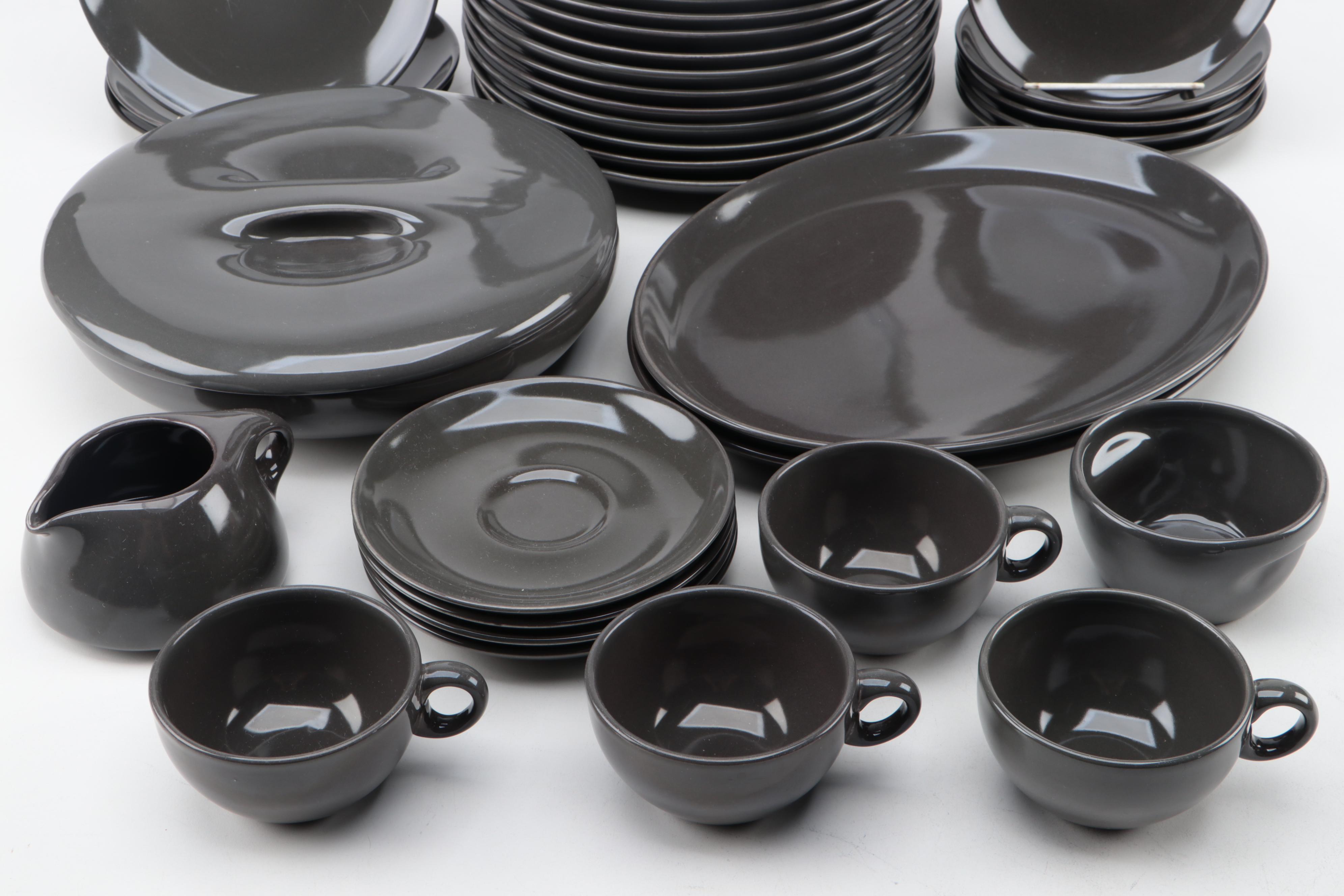 Russel Wright "Iroquois Charcoal" Ceramic Dinnerware, 1954-1965