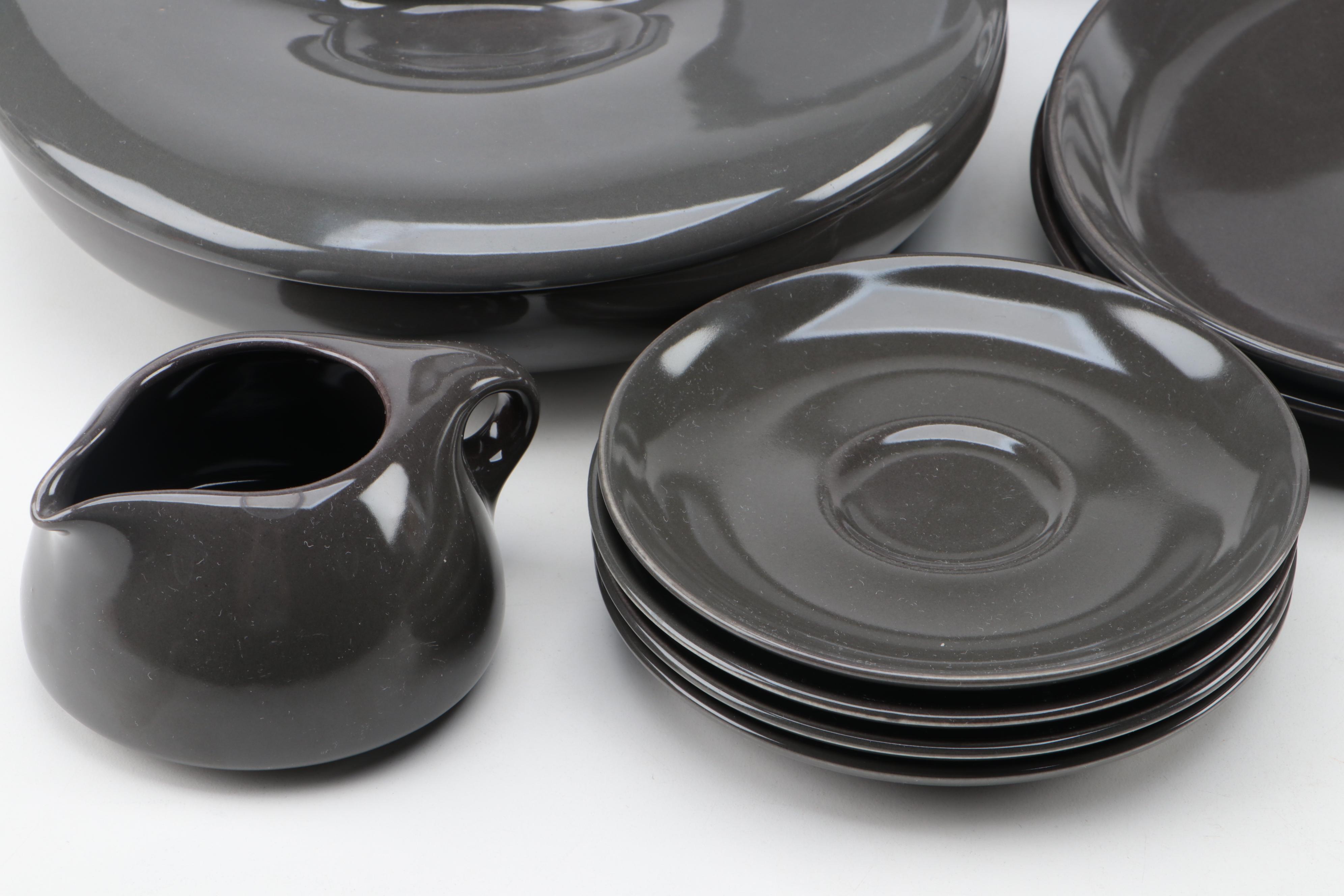 Russel Wright "Iroquois Charcoal" Ceramic Dinnerware, 1954-1965