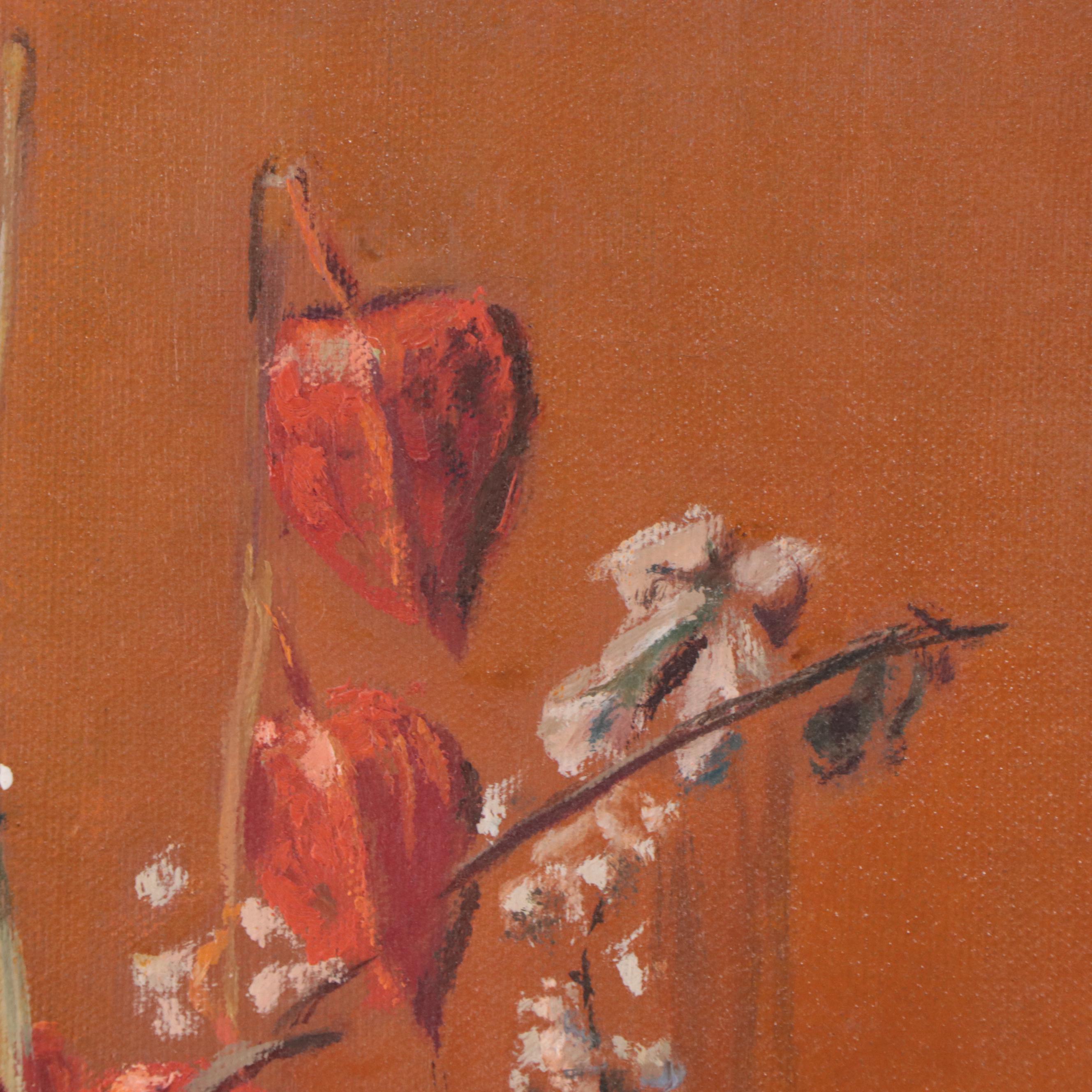 Mai Hoffer Floral Still Life Oil Painting, Mid - Late 20th Century