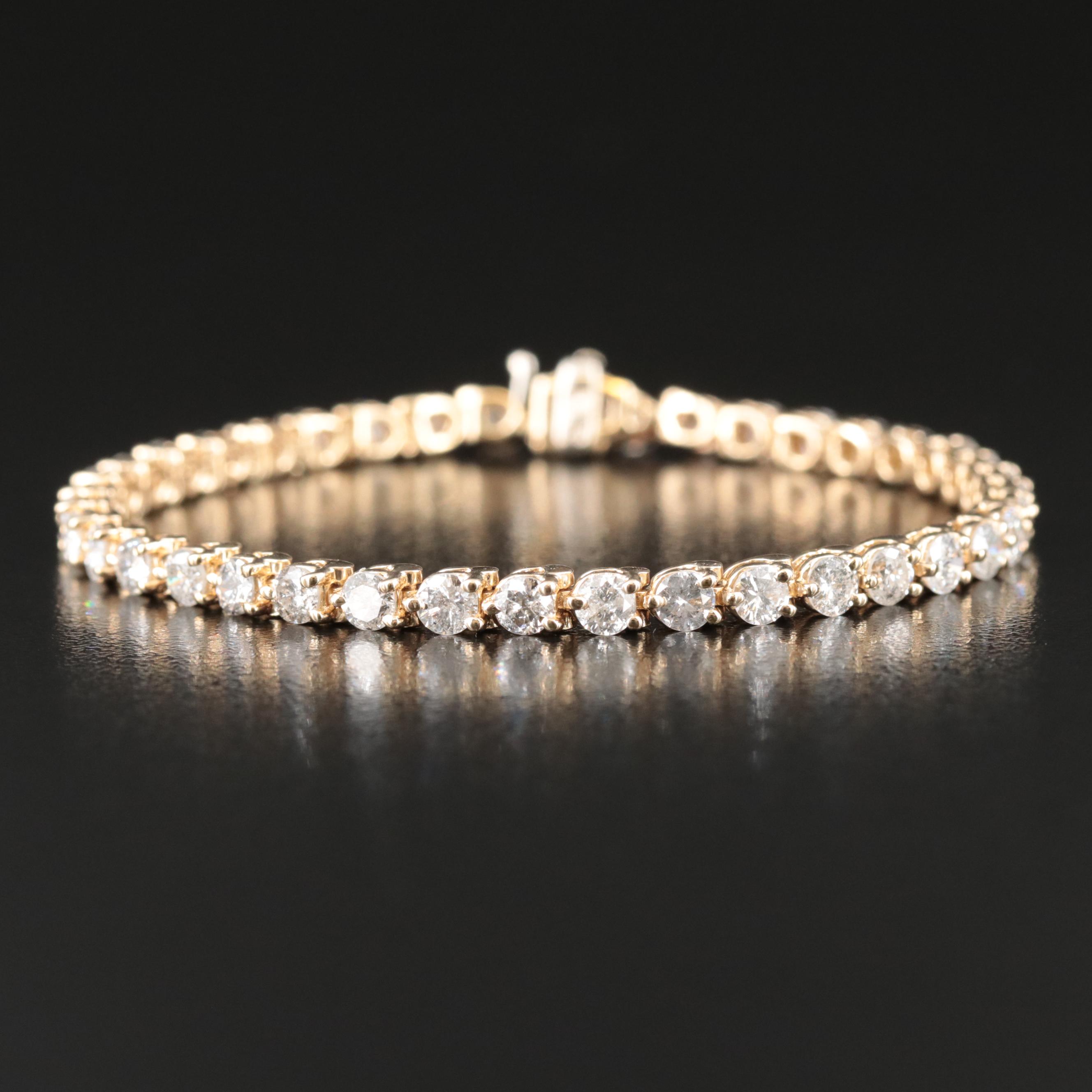 14K 6.10 CTW Diamond Tennis Bracelet
