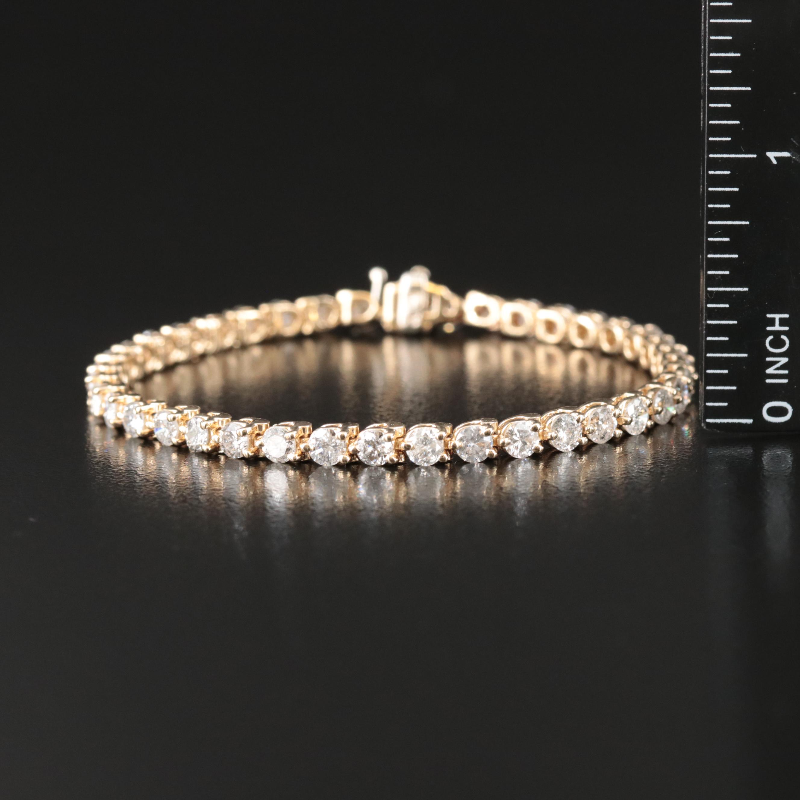 14K 6.10 CTW Diamond Tennis Bracelet