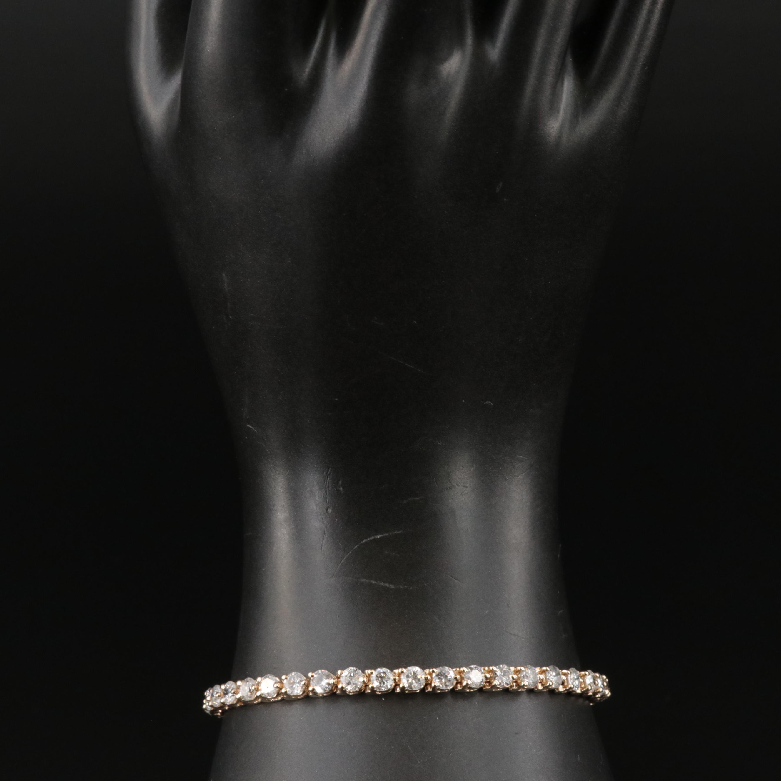 14K 6.10 CTW Diamond Tennis Bracelet