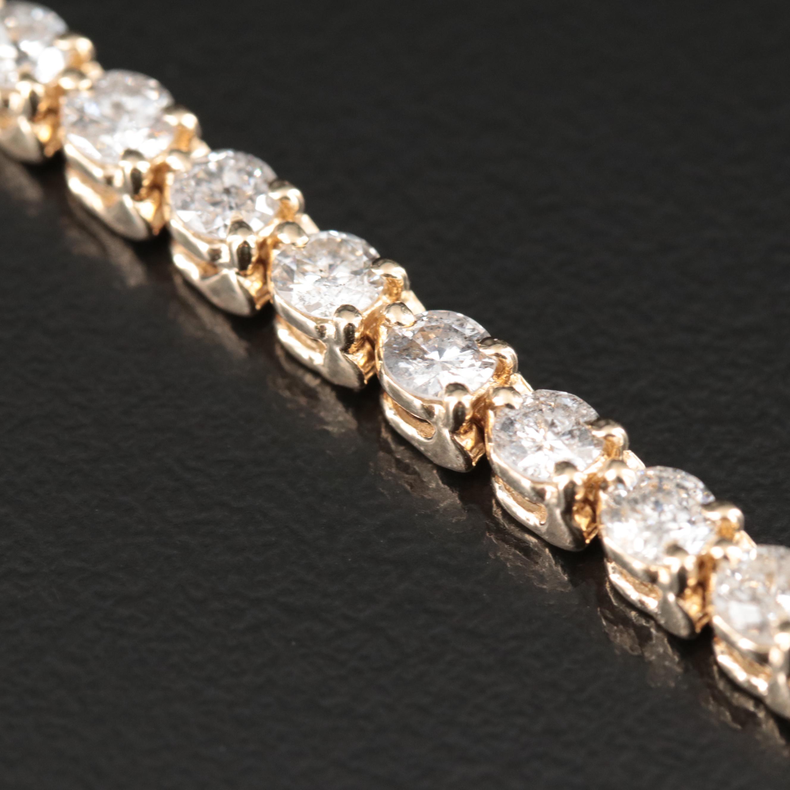 14K 6.10 CTW Diamond Tennis Bracelet