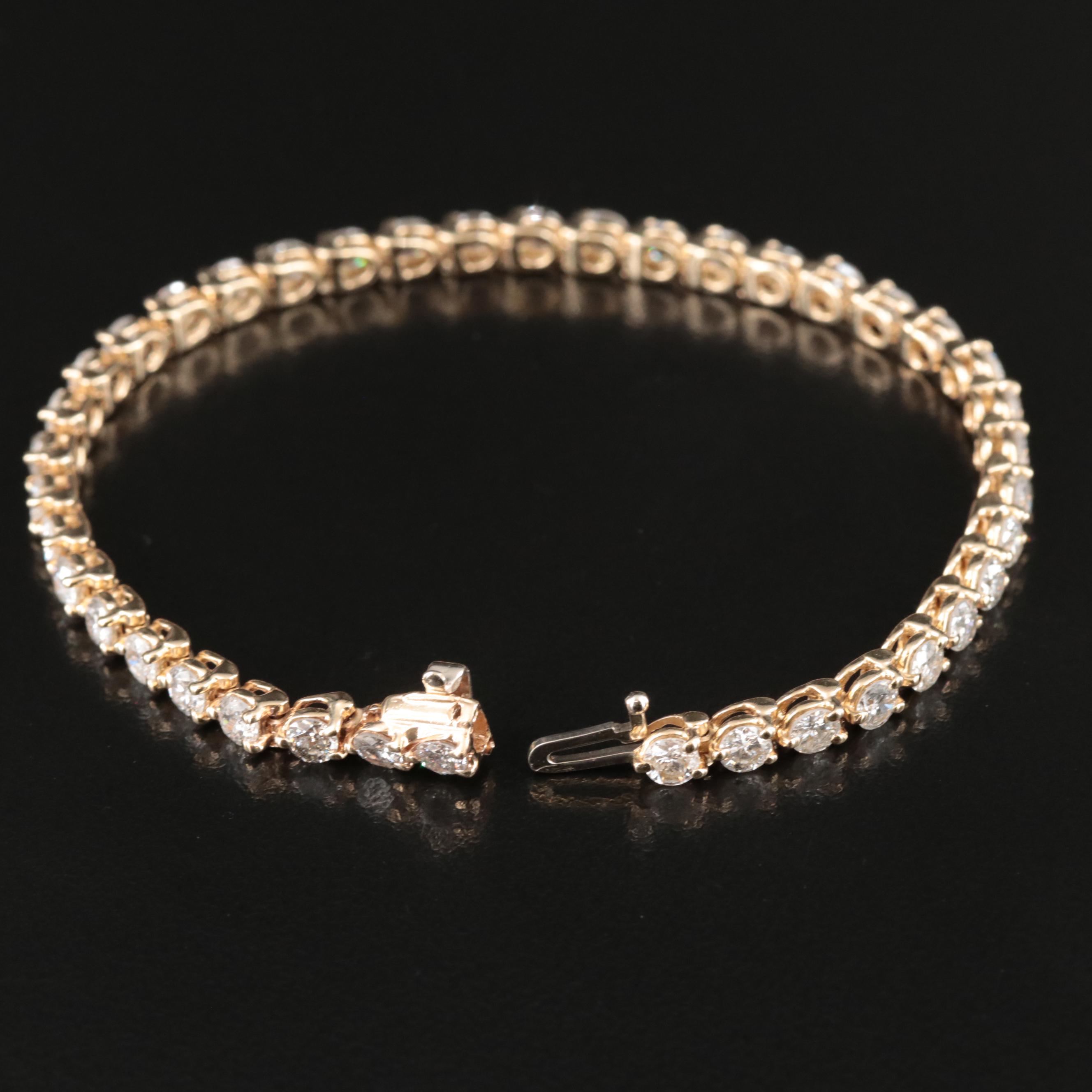 14K 6.10 CTW Diamond Tennis Bracelet