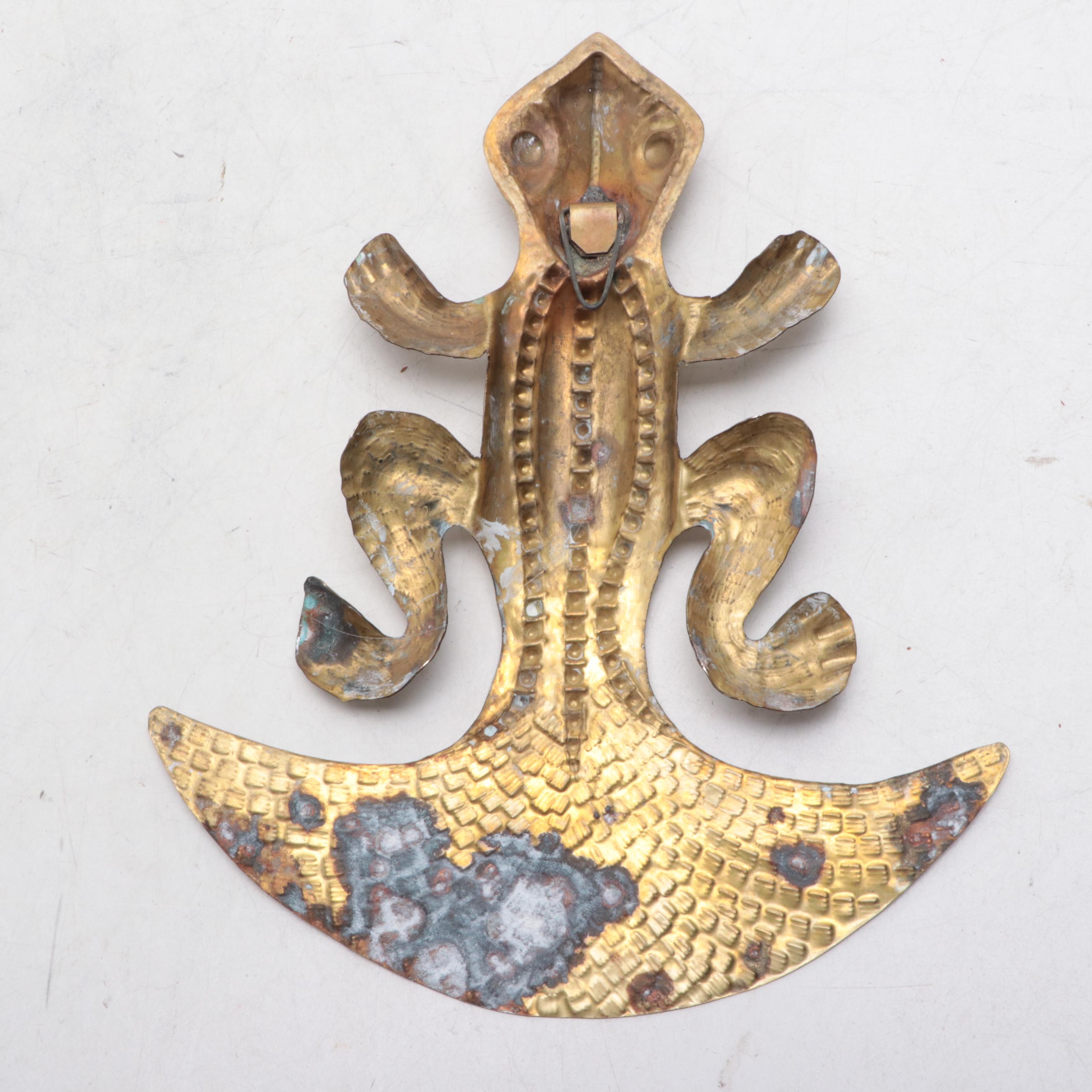 Amulet Motif Brass Wall Decor with More Metal Hanging Wall Decorations