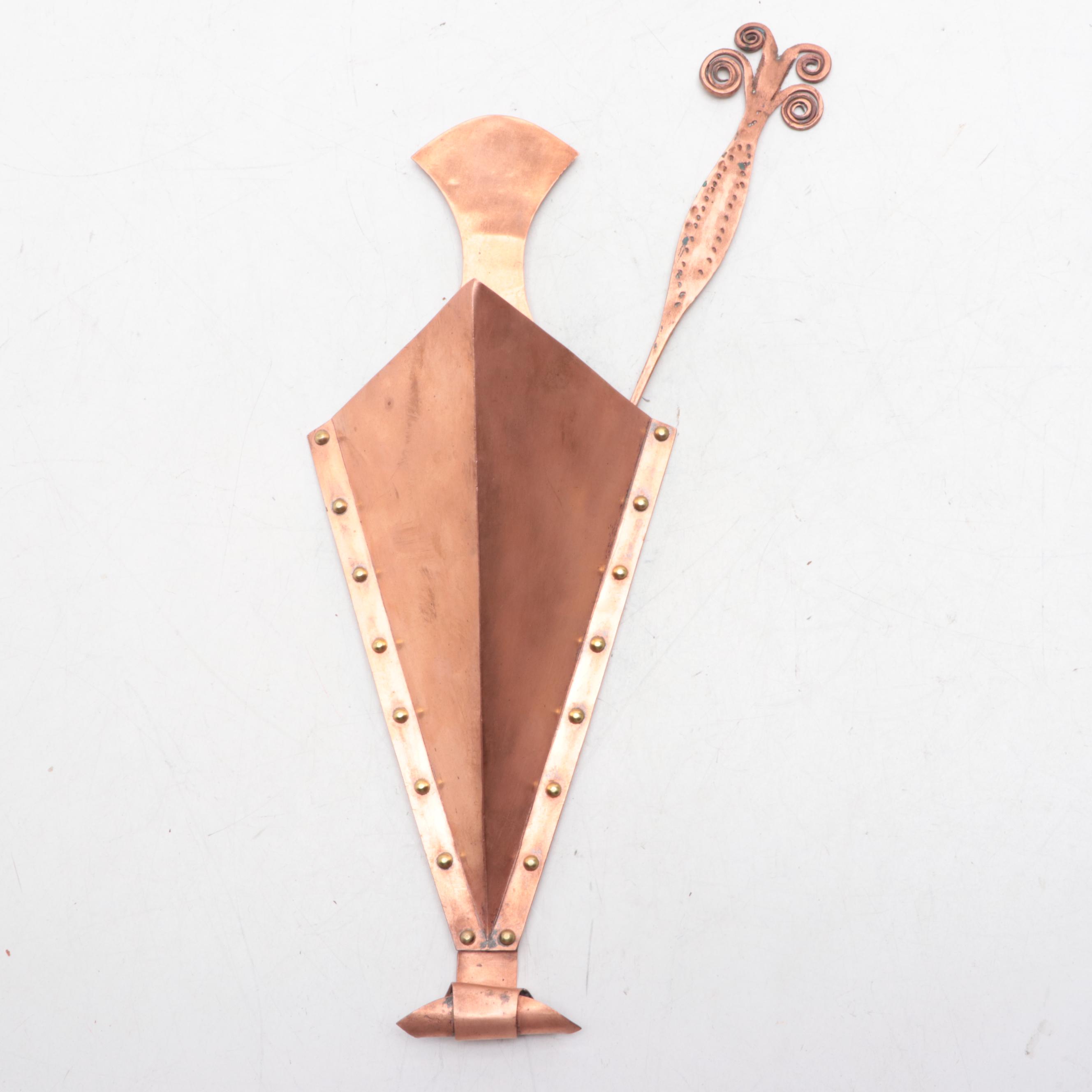 Amulet Motif Brass Wall Decor with More Metal Hanging Wall Decorations