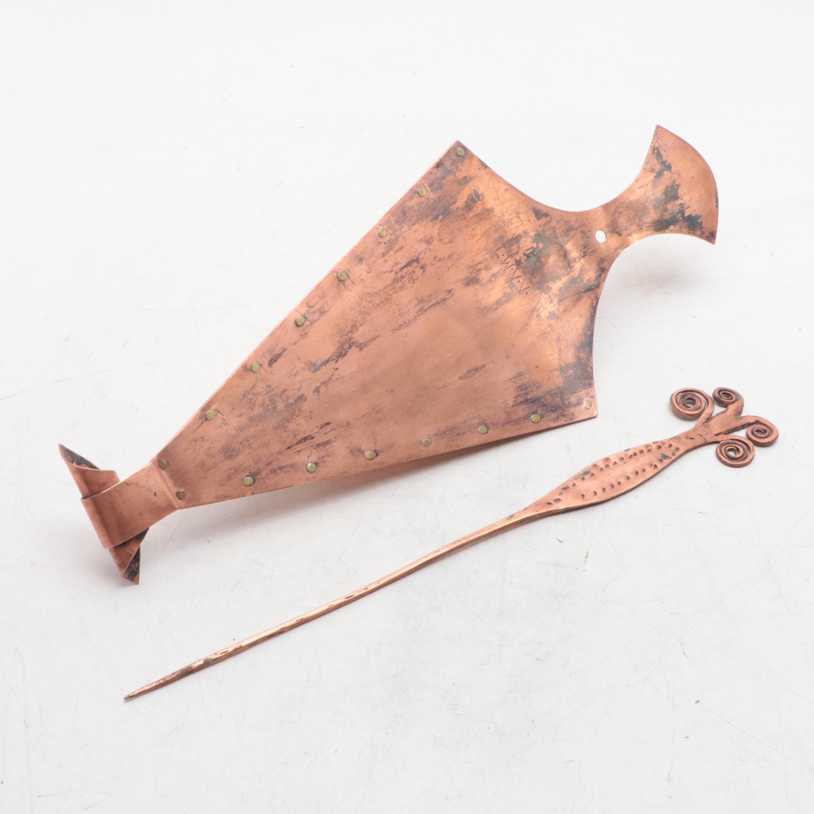 Amulet Motif Brass Wall Decor with More Metal Hanging Wall Decorations