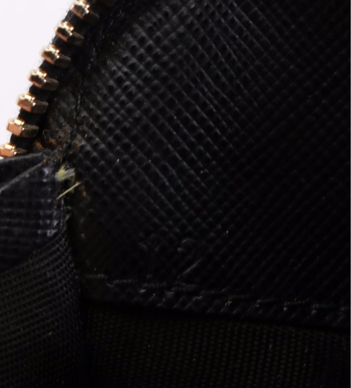 Prada Bow Long Wallet in Black Saffiano Leather