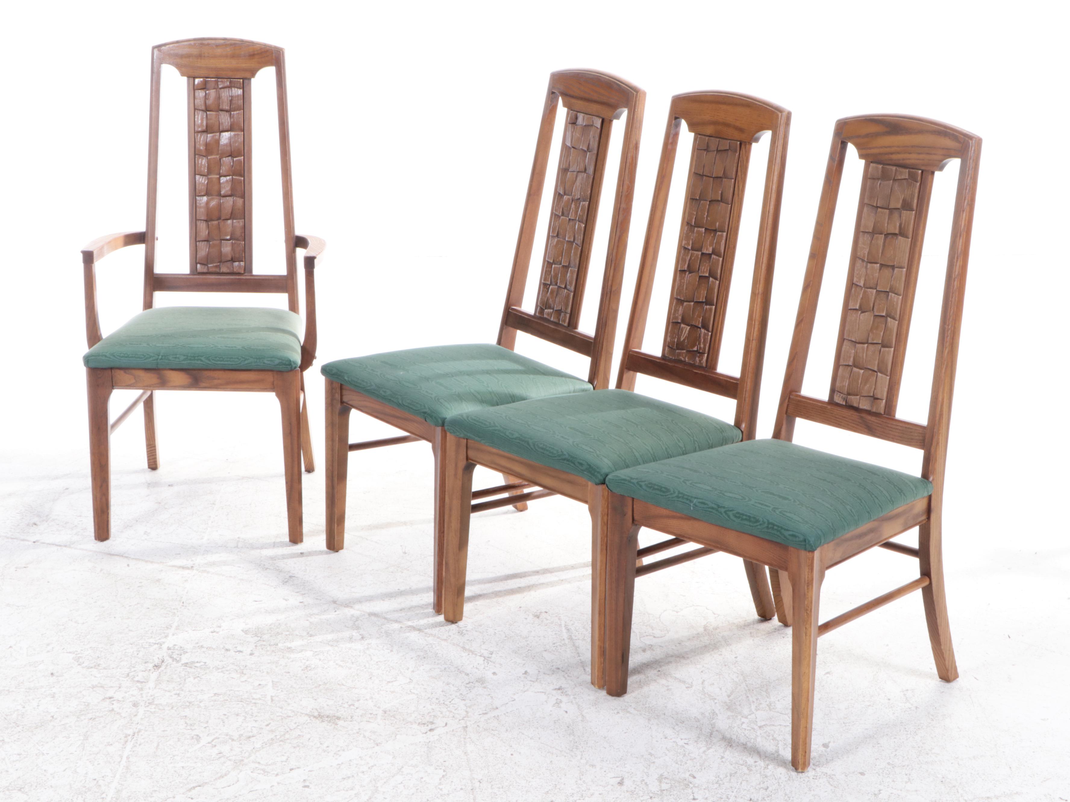 Mid Century Modern Pecan Five-Piece Dining Set, Mid to Late 20th Century