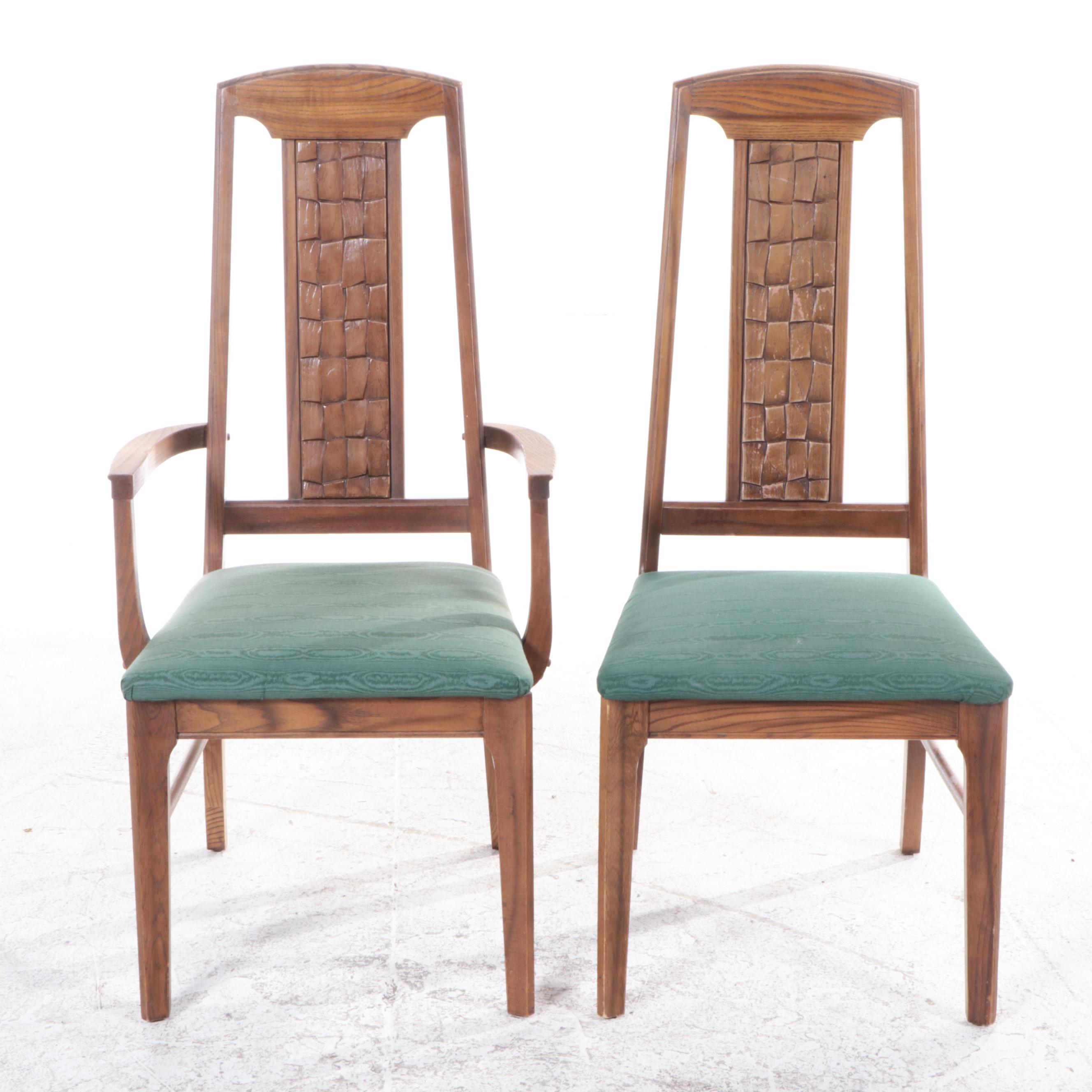 Mid Century Modern Pecan Five-Piece Dining Set, Mid to Late 20th Century