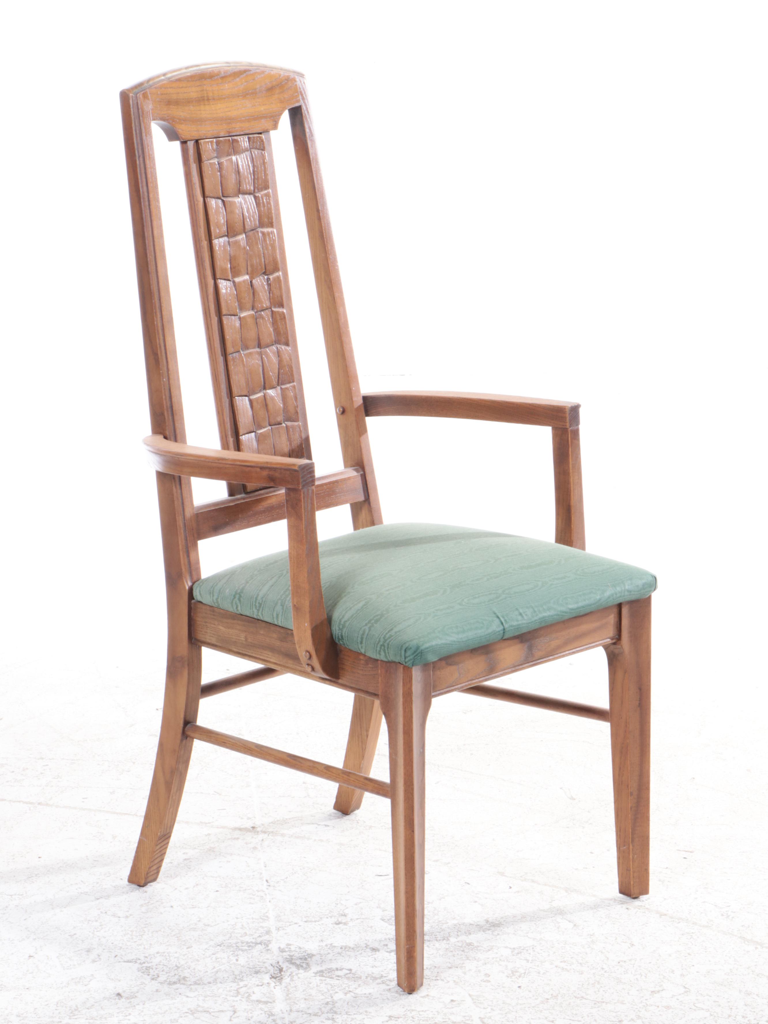 Mid Century Modern Pecan Five-Piece Dining Set, Mid to Late 20th Century