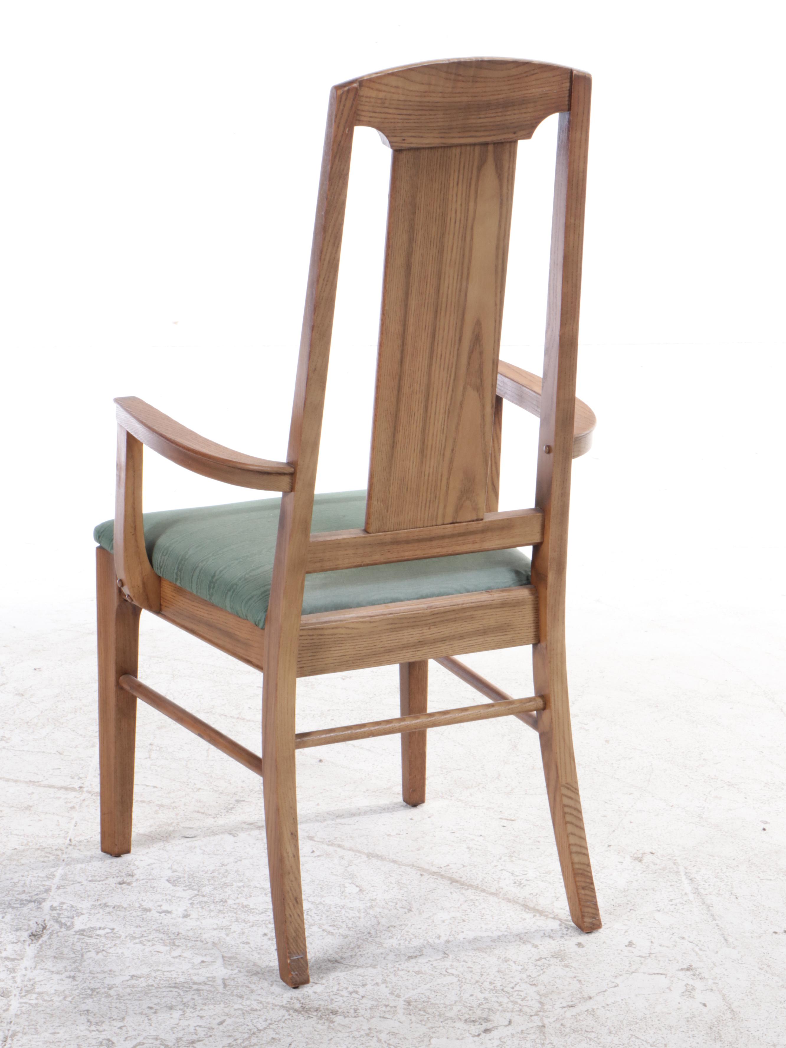 Mid Century Modern Pecan Five-Piece Dining Set, Mid to Late 20th Century