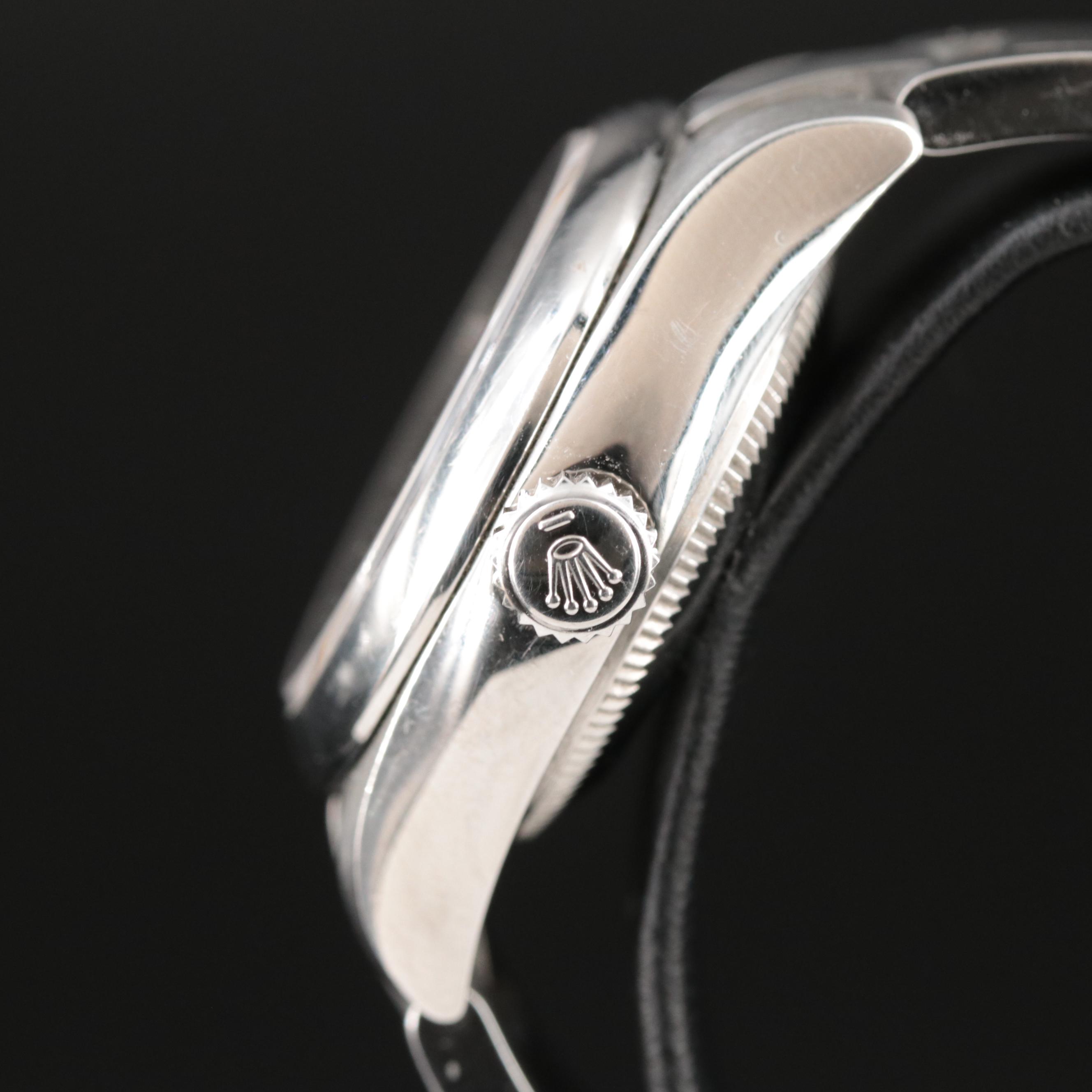 Rolex Oyster Perpetual Olive Green Dial Watch