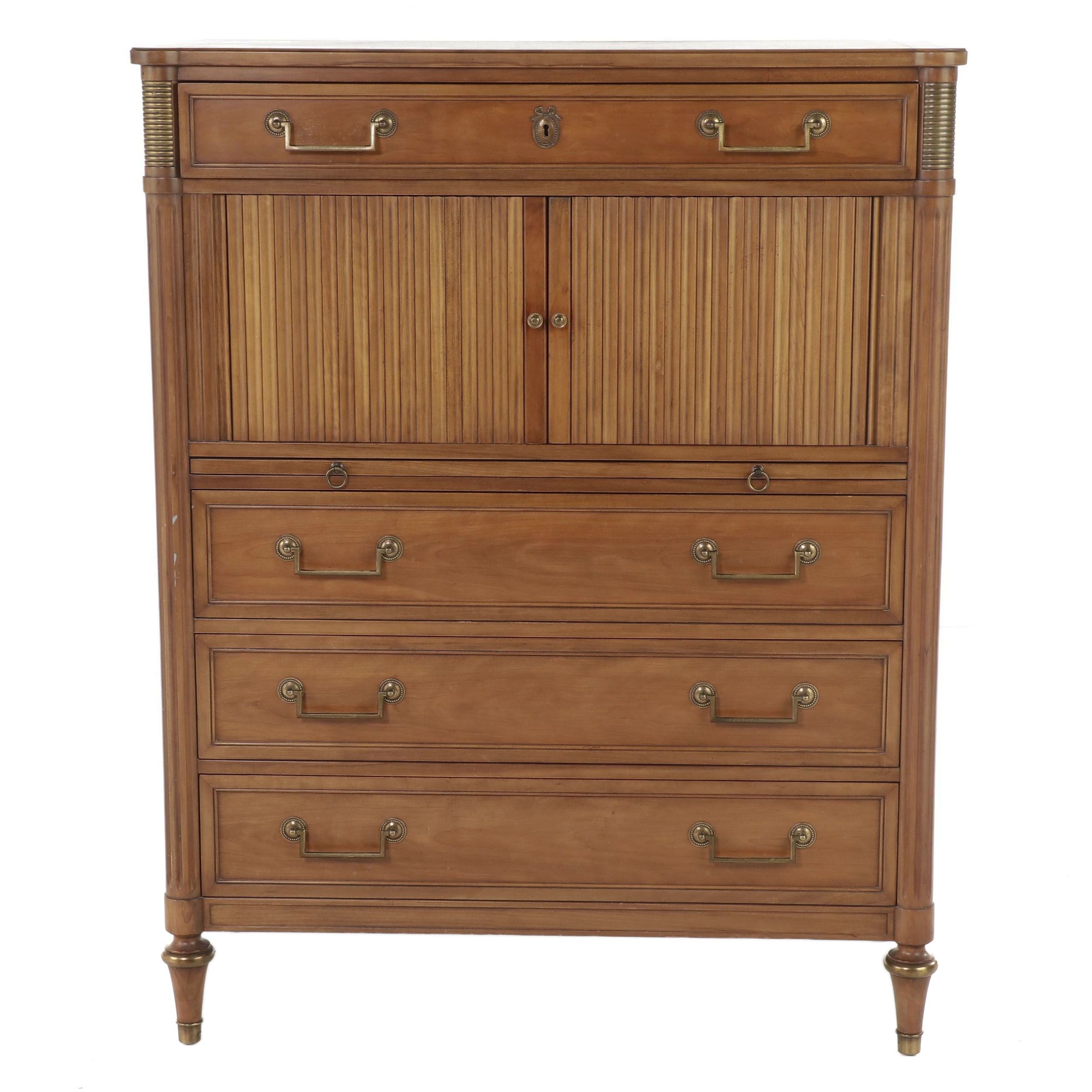 Kindel "Belvedere" Fruitwood Dresser with Tambour Door