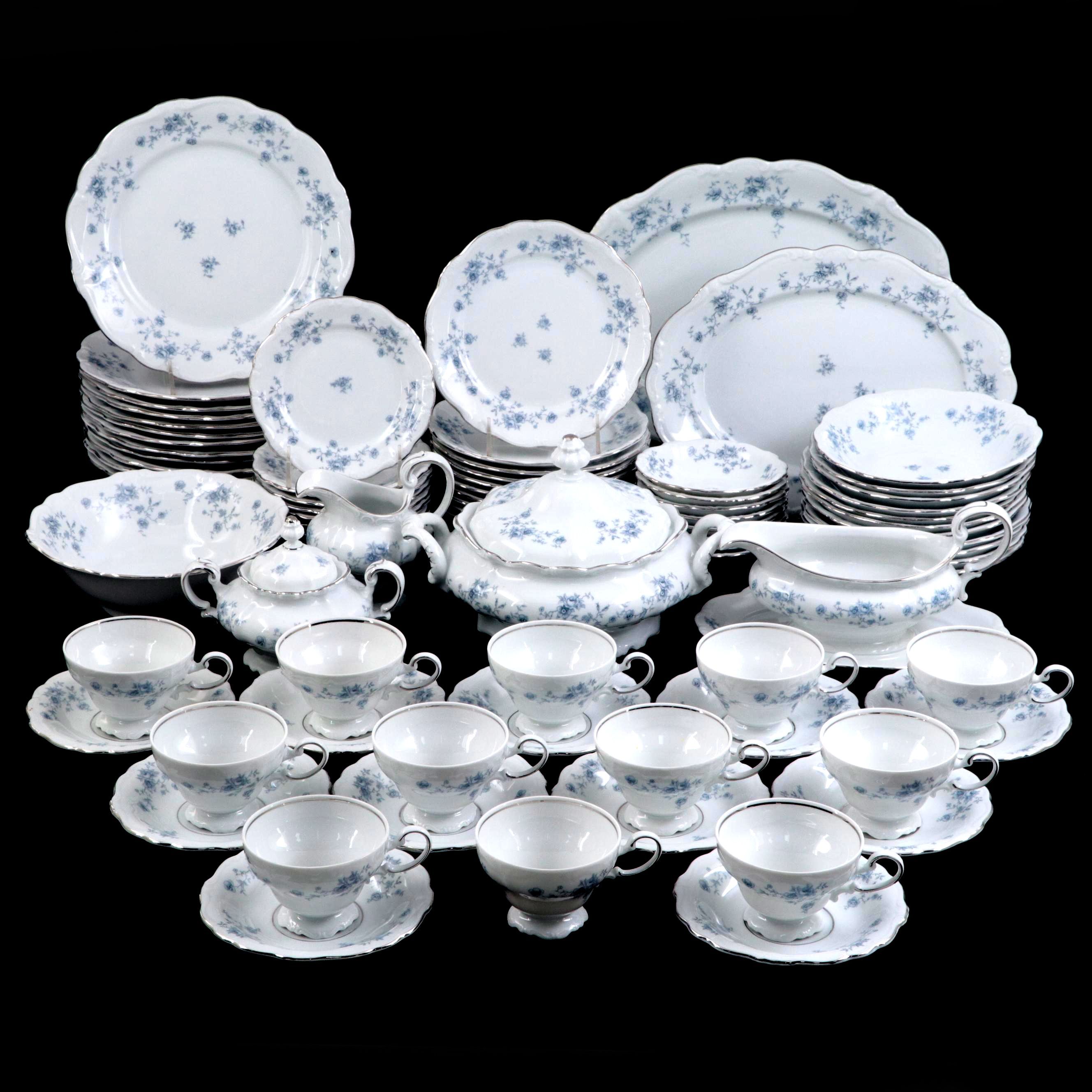 Johann Haviland "Blue Garland" Porcelain Dinnerware, 1974–1990