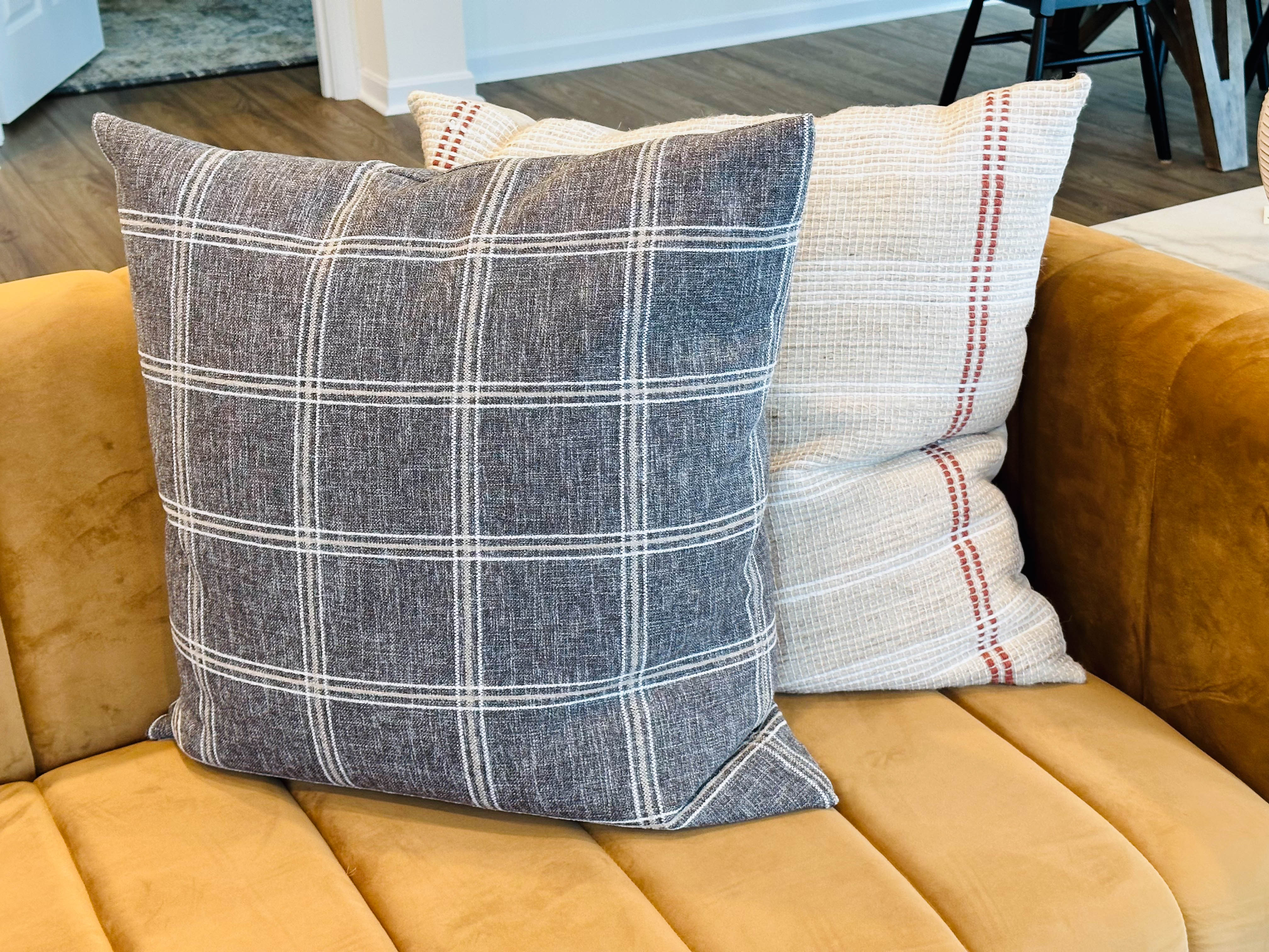 Microfiber Upholstered Channel-Tufted Modern Sofa