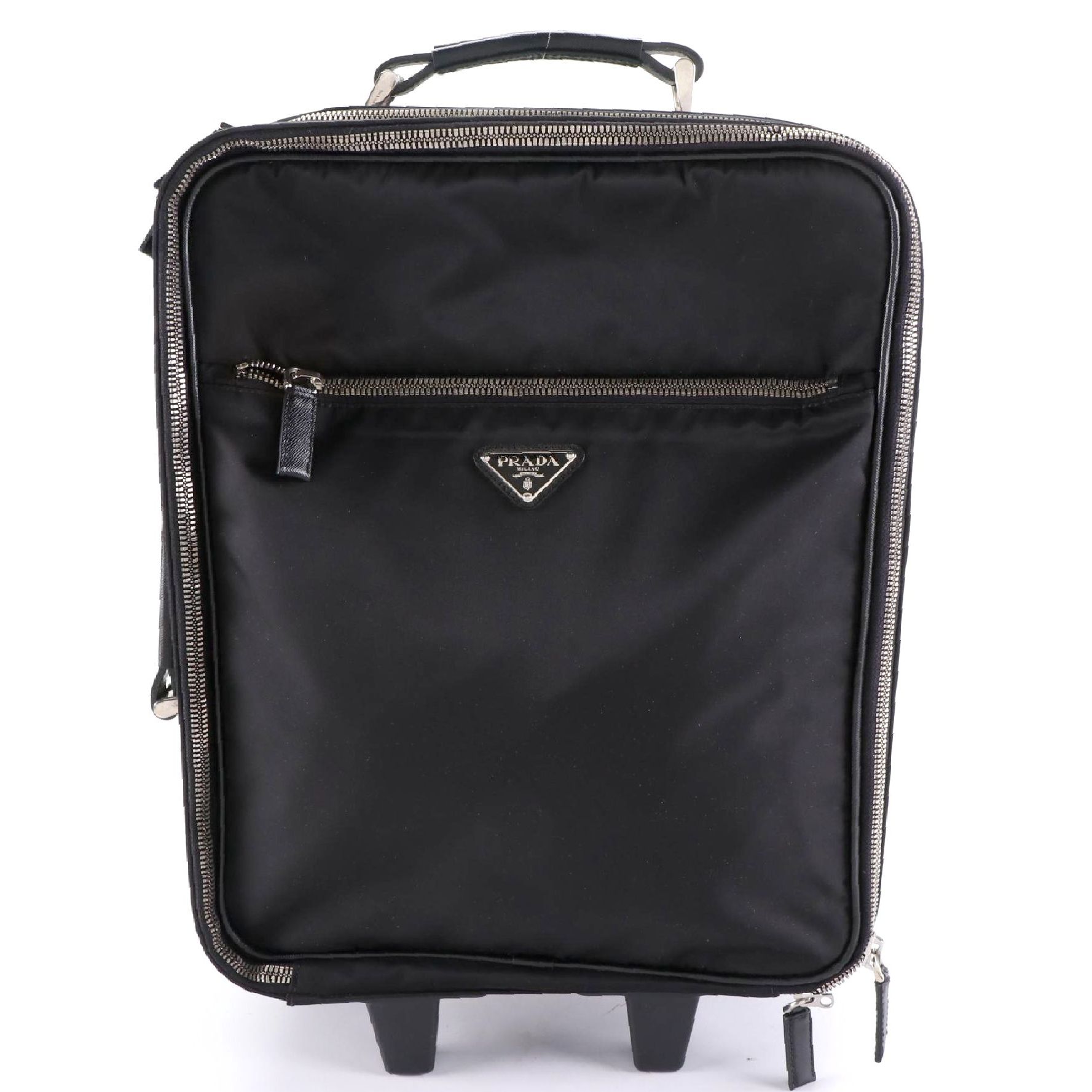 Prada Nylon and Saffiano Leather Carry-on Suitcase