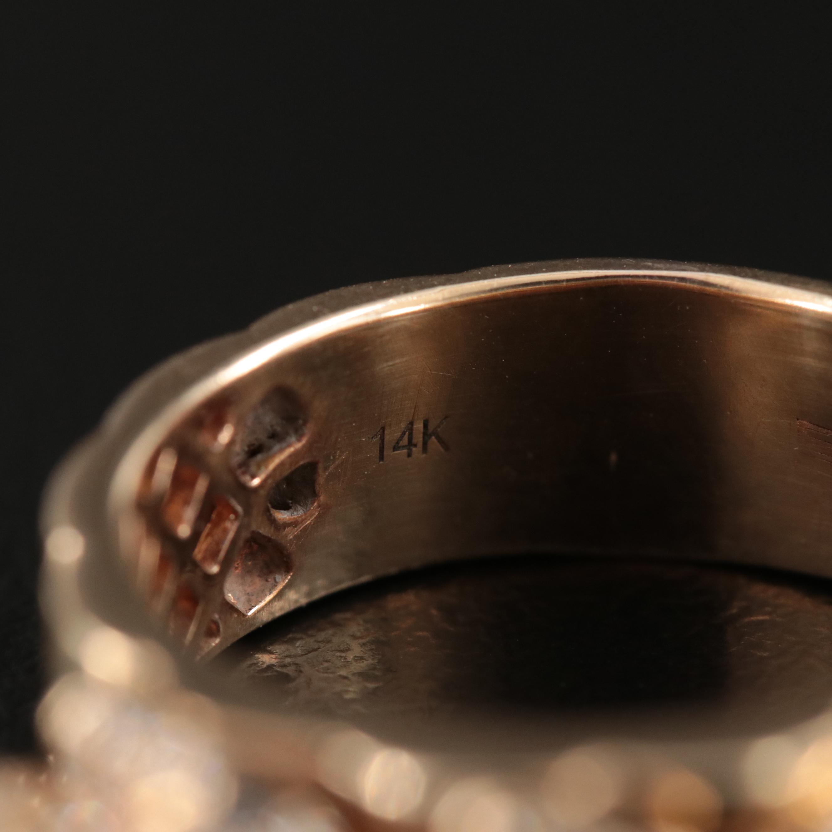 EFFY 14K Diamond and Tsavorite Panther Ring with Fancy Light Brown Diamonds