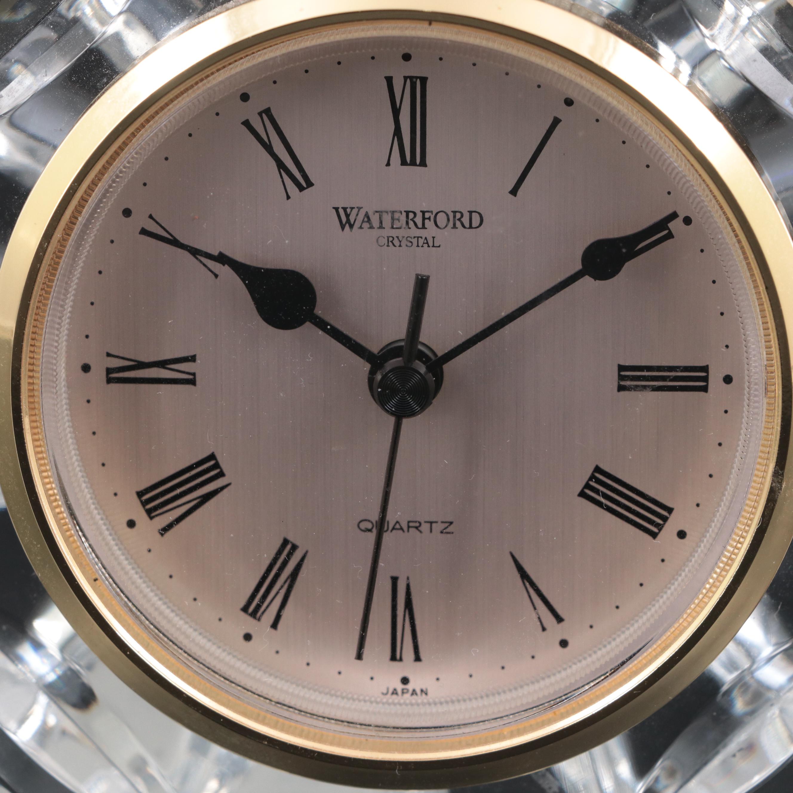 Waterford Crystal Octagonal Desk Clock, Late 20th Century