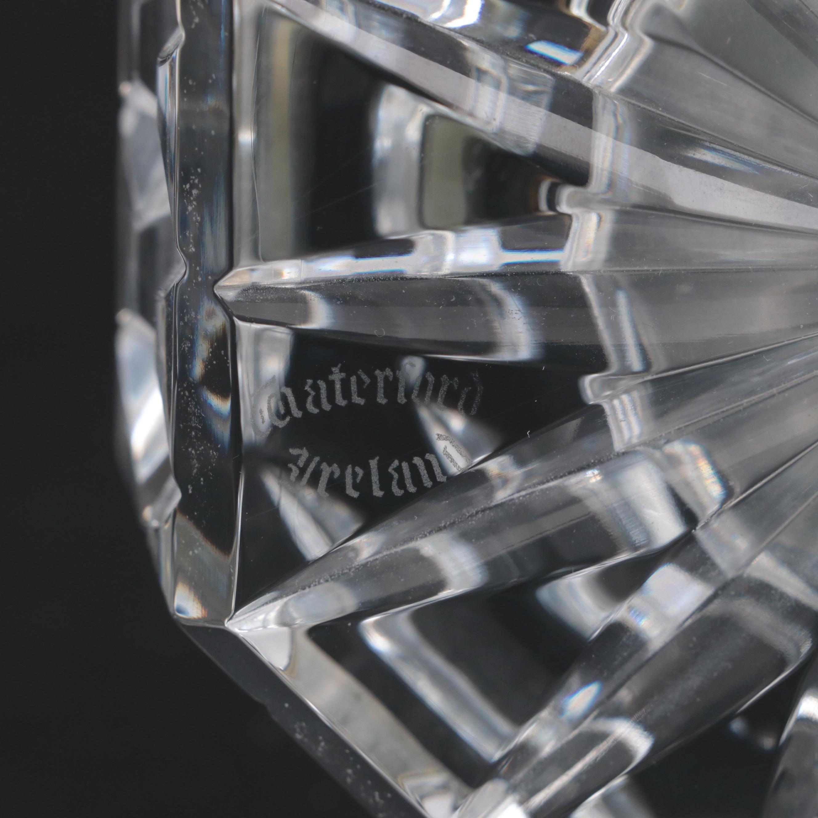 Waterford Crystal Octagonal Desk Clock, Late 20th Century