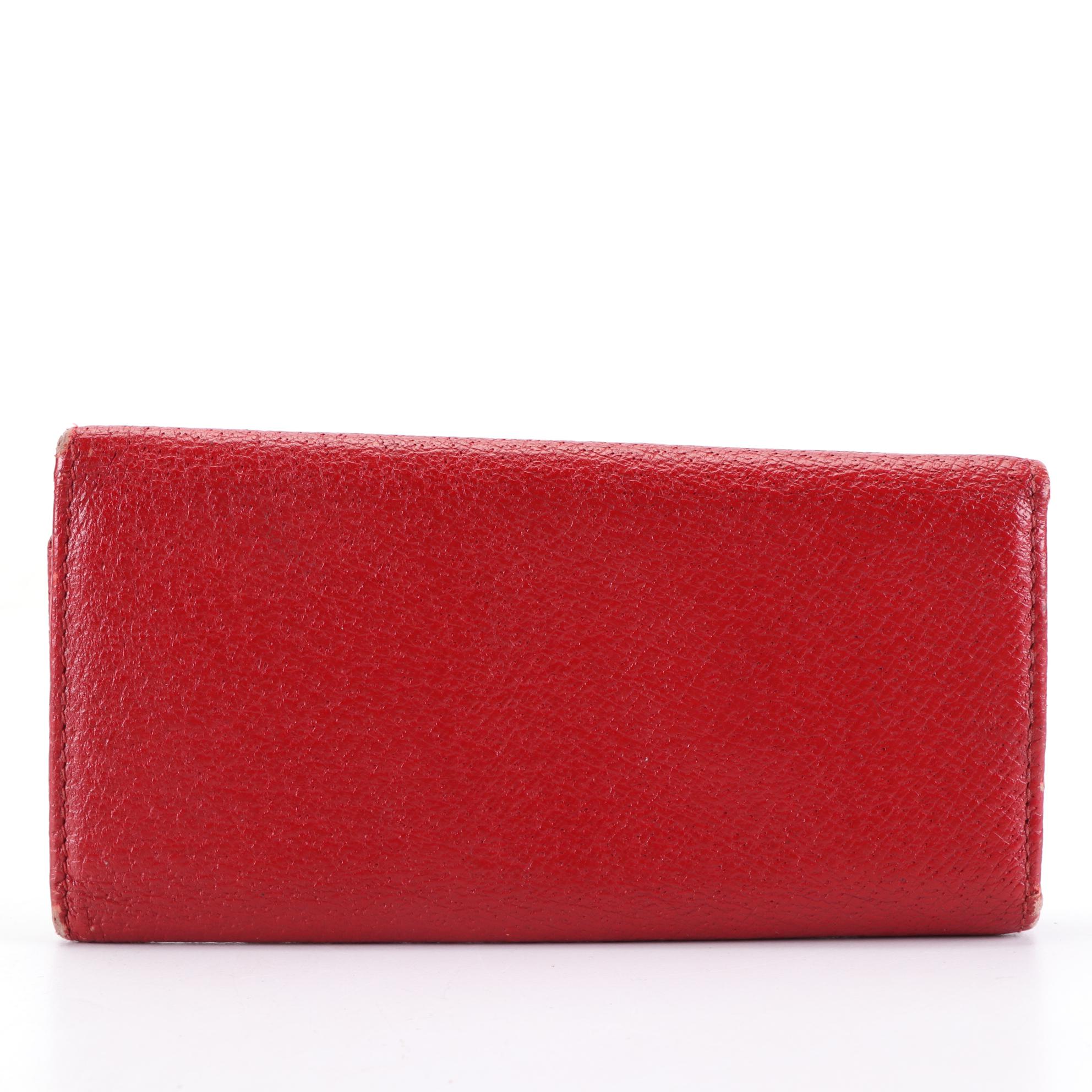 Prada 6-Key Holder in Red Leather
