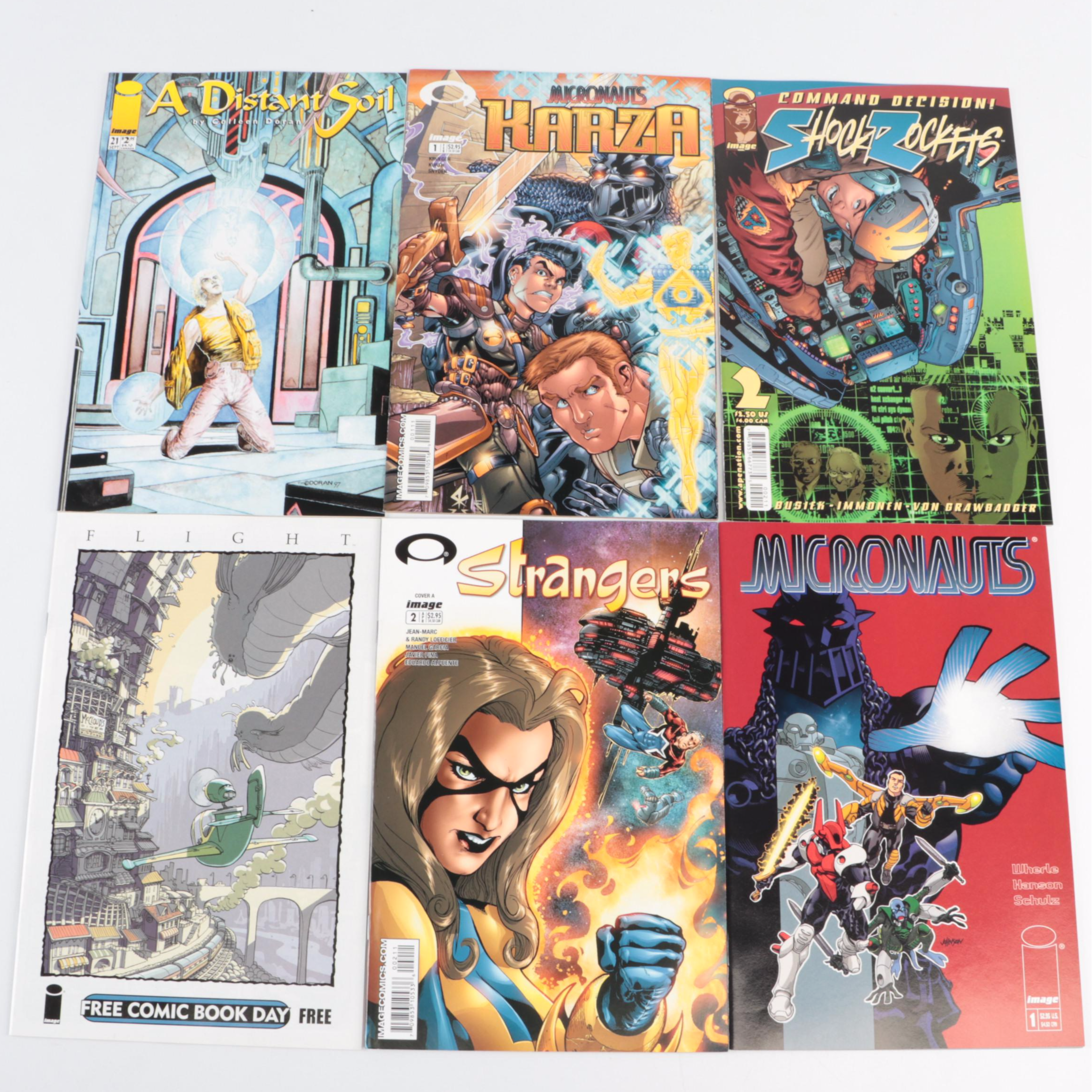 Modern Age "E.V.E. Proto Mecha", "Legs", "Flight", and More Comic Books