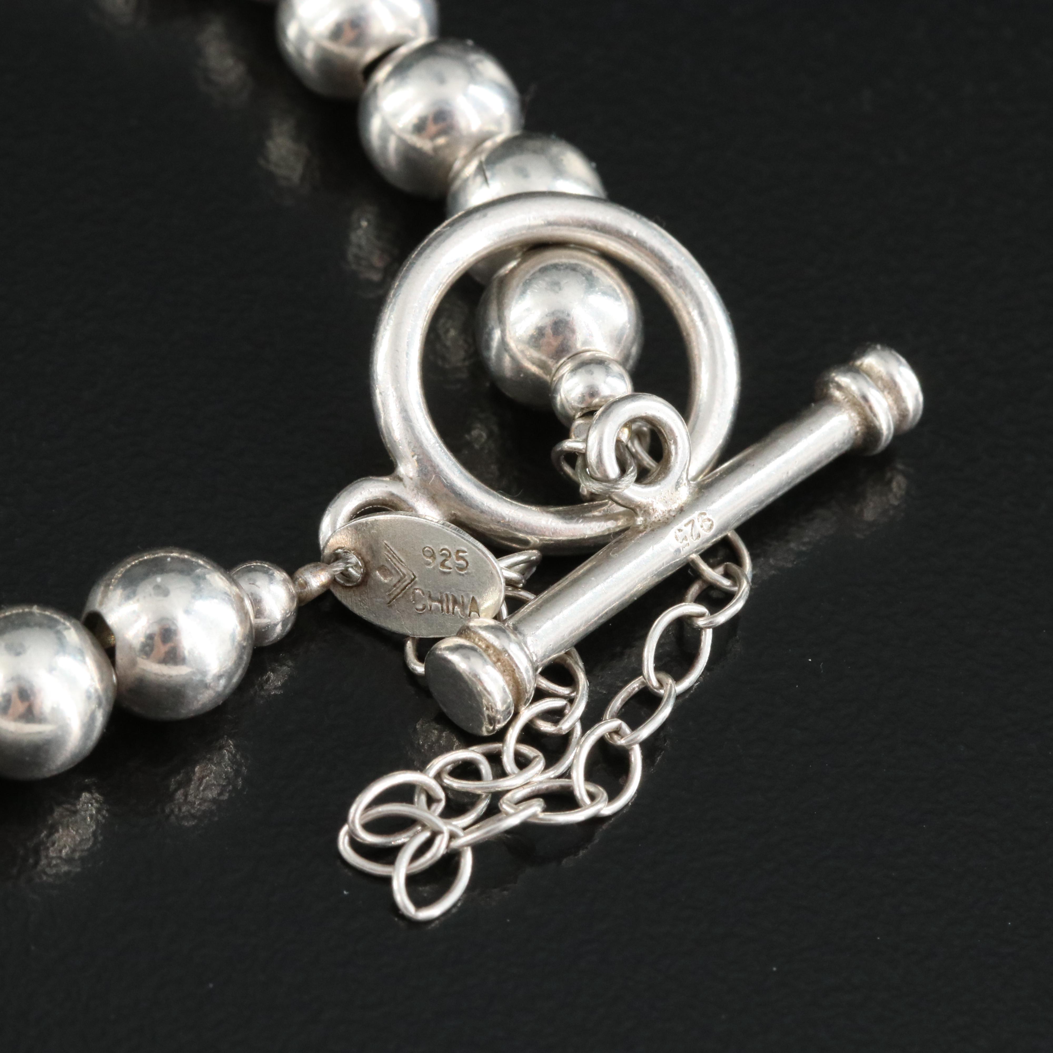 Tiffany Sterling Ball Bead Necklace and Silpada Bracelet