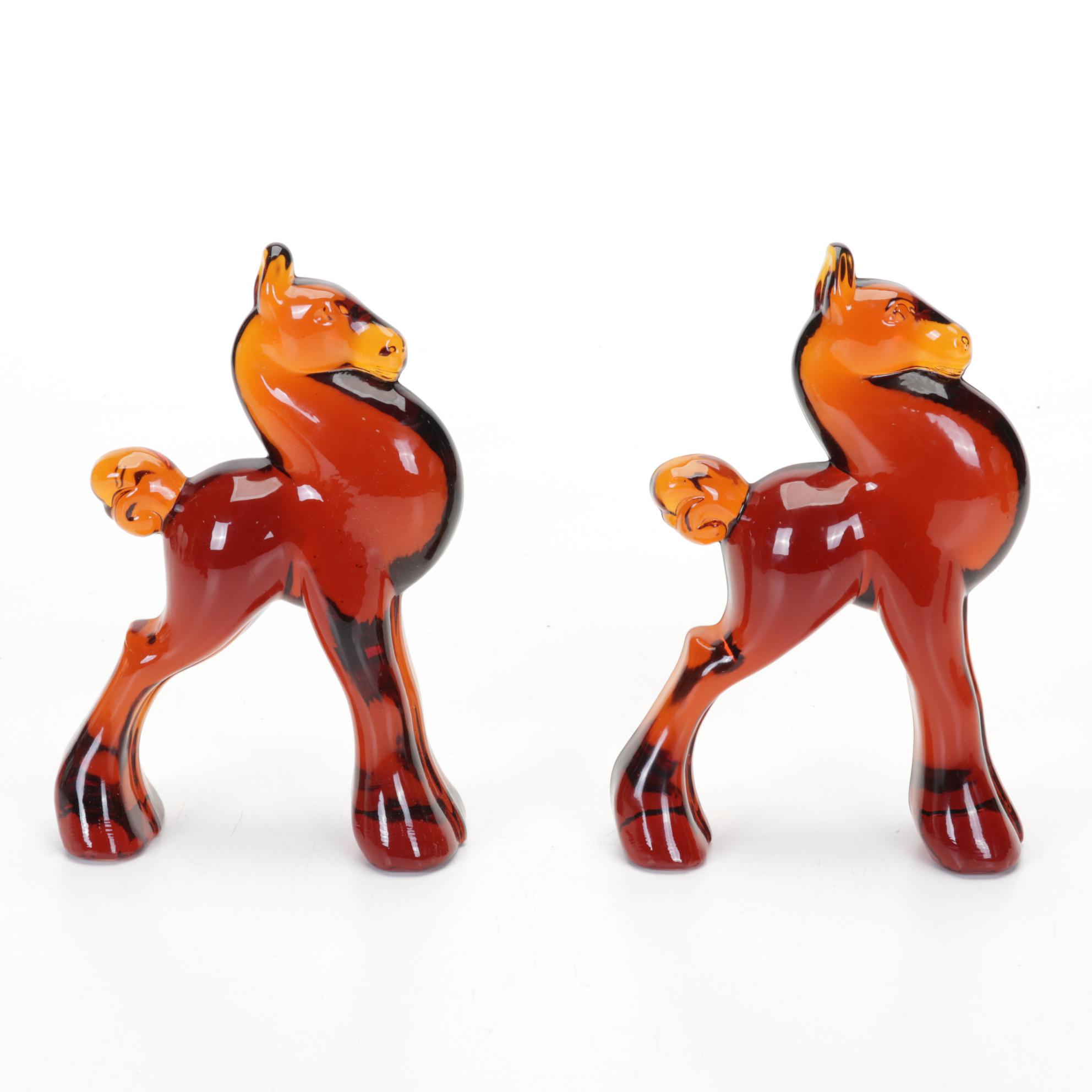 Heisey by Dalzell Viking, Imperial Red and Amber Oscar, Filly, Colt Glass Horses