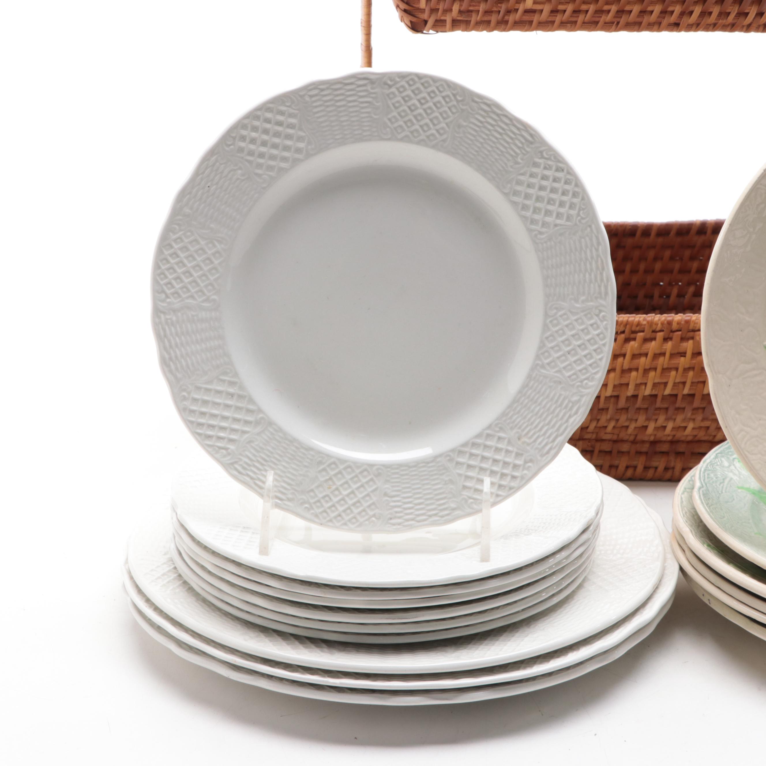 St. Clement Fruit Motif Ceramic Plates with Burleigh Ironstone Teacups and More