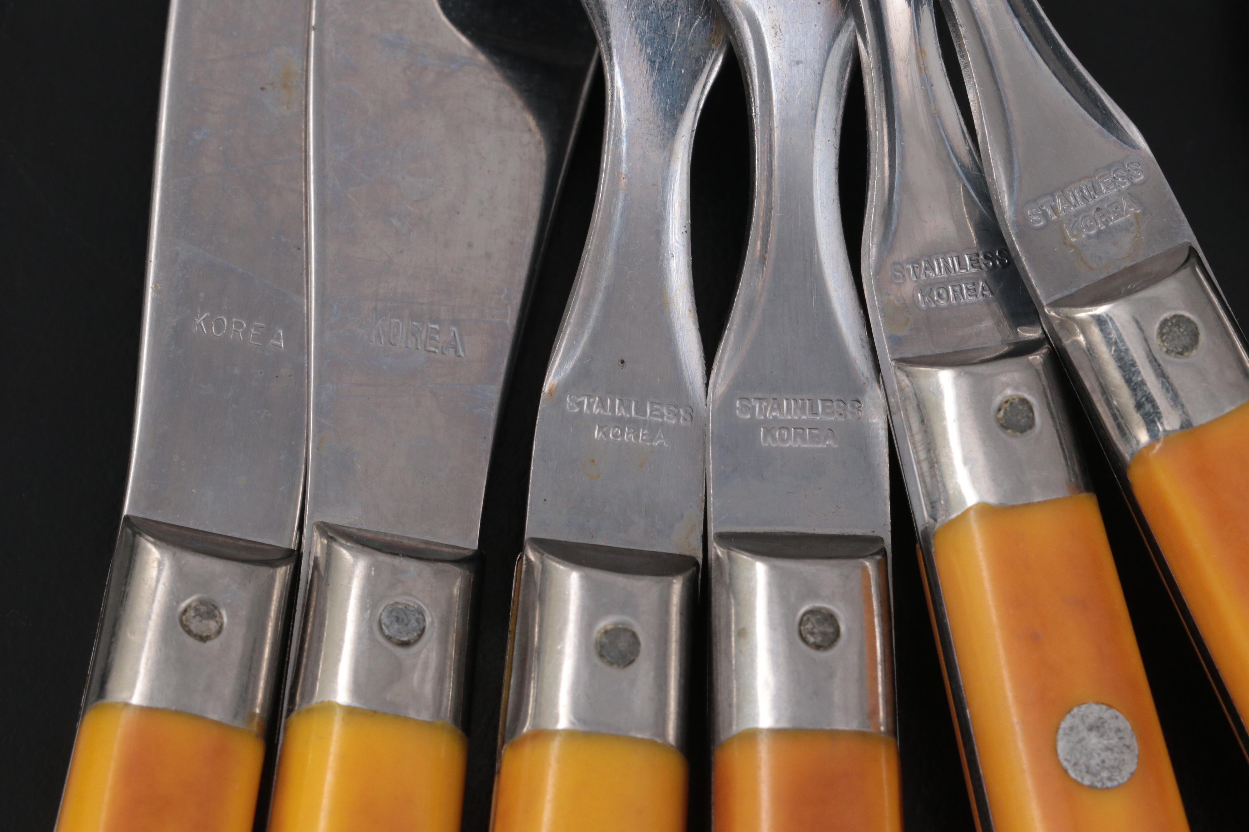 Stainless Steel Riveted Plastic Handled Flatware