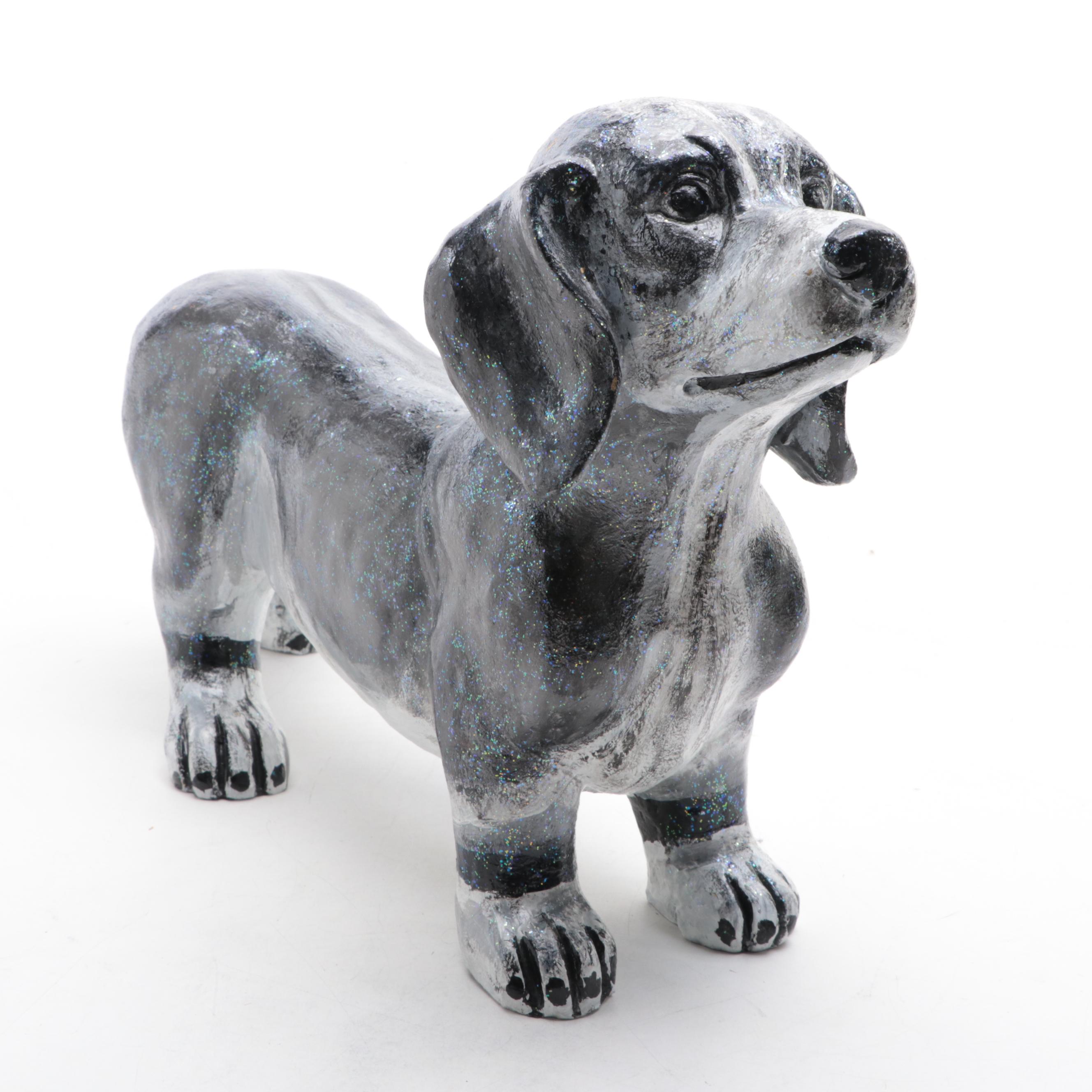 Cast Composite Dachshund Figure