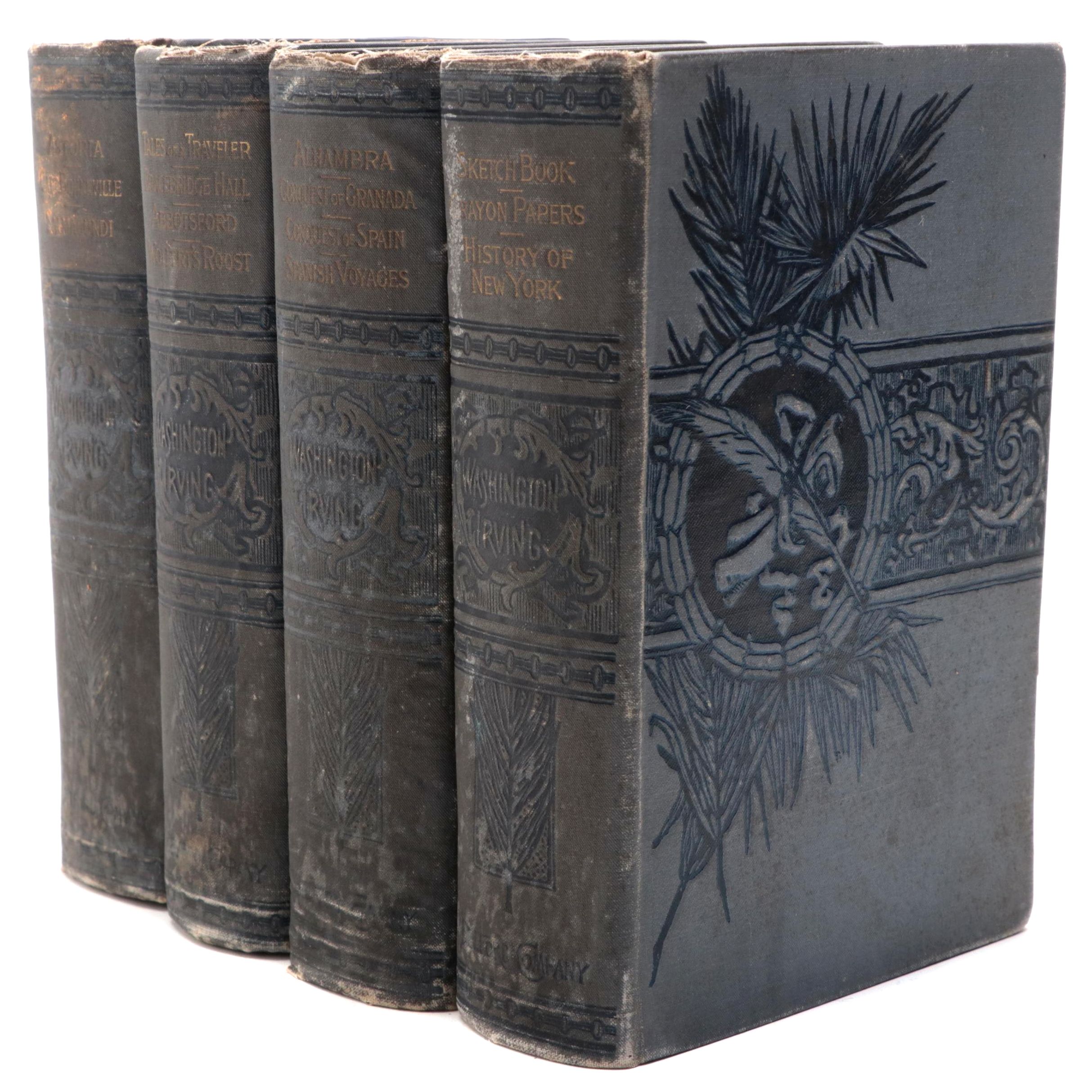"The Sketch Book" and More Books by Washington Irving, Late 19th Century