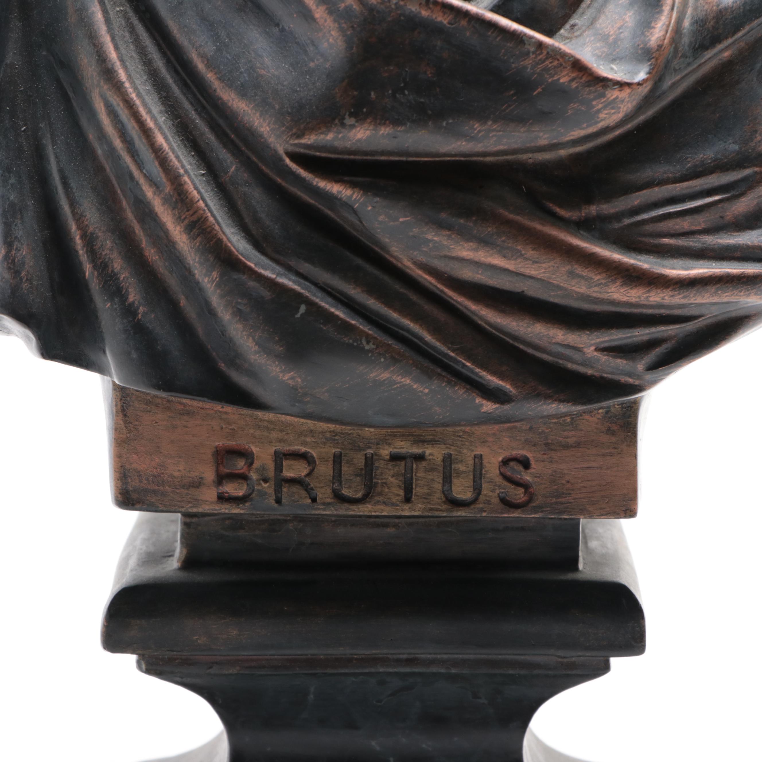Composite Metal-Tone Brutus Bust