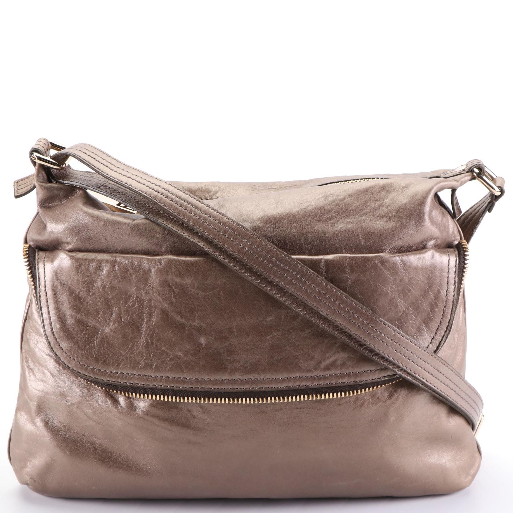 Fendi Crossbody Bag in Metallic Leather