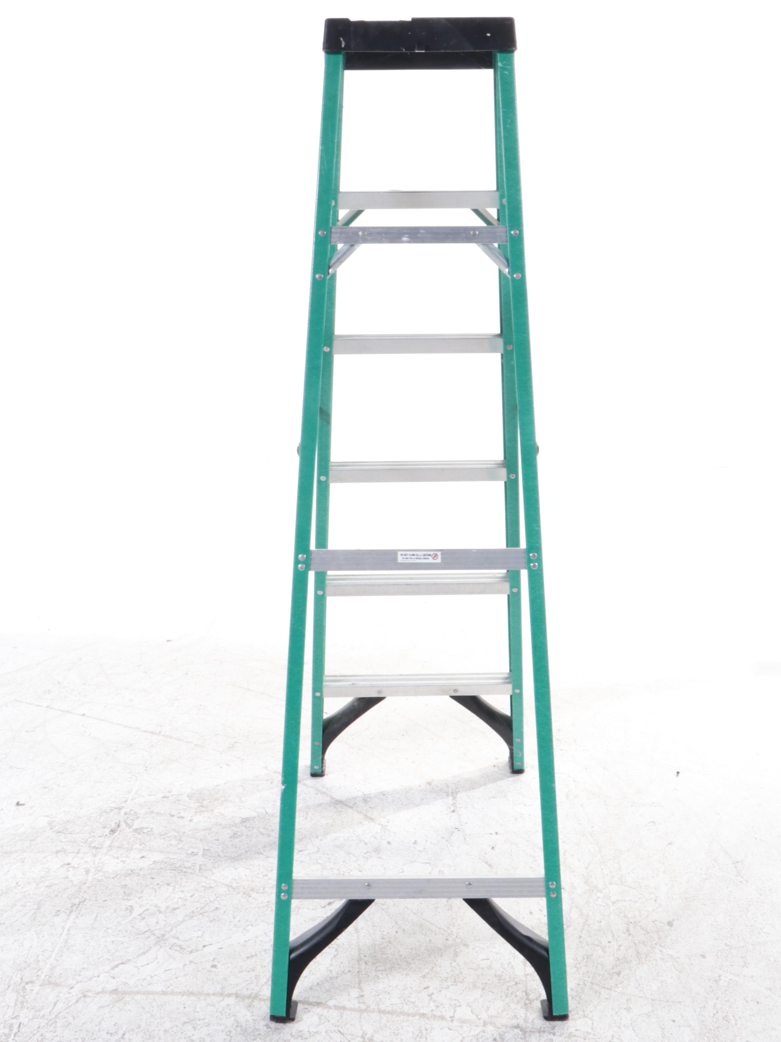 Werner Fiberglass and Aluminum 6' Step Ladder