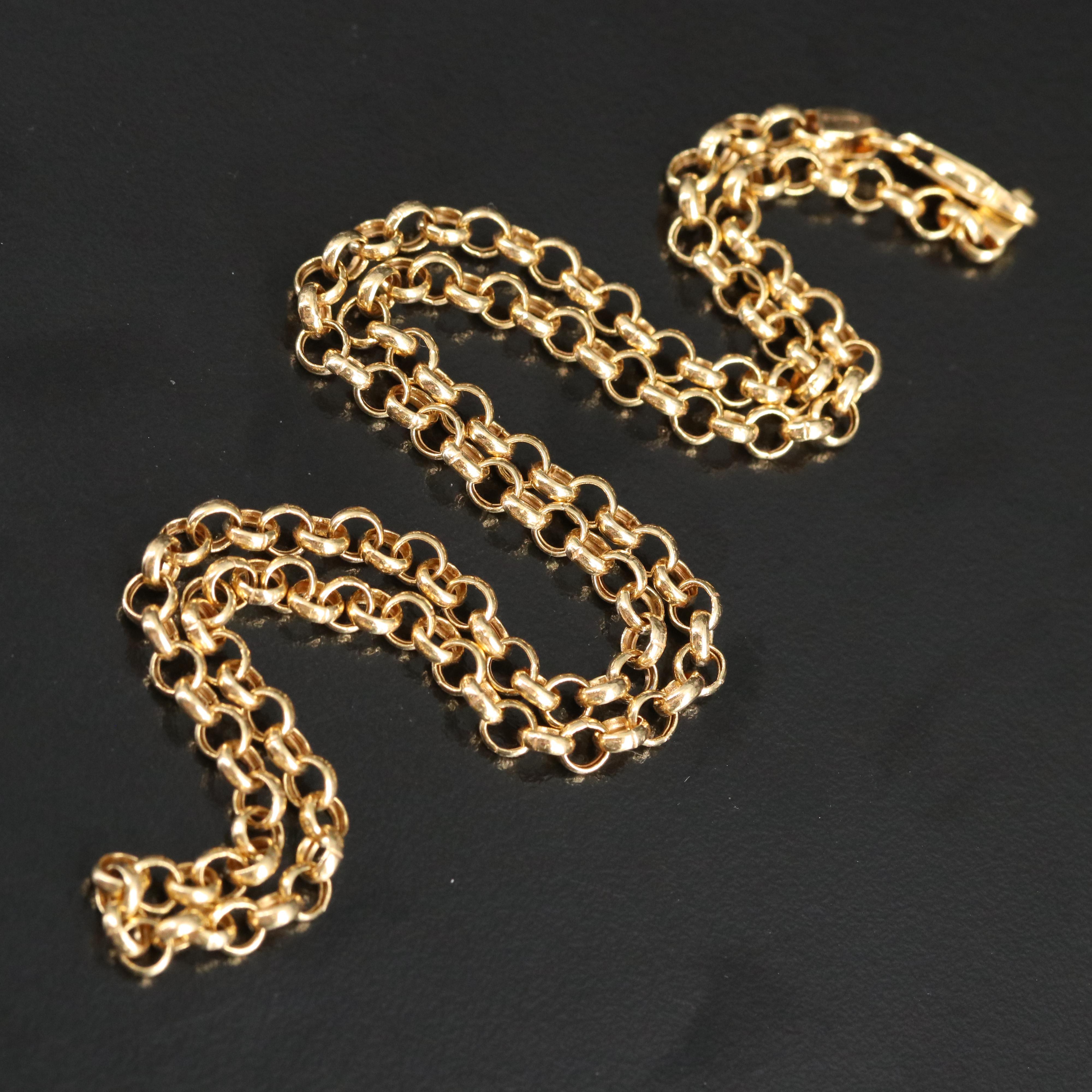 18K Rolo Chain Necklace